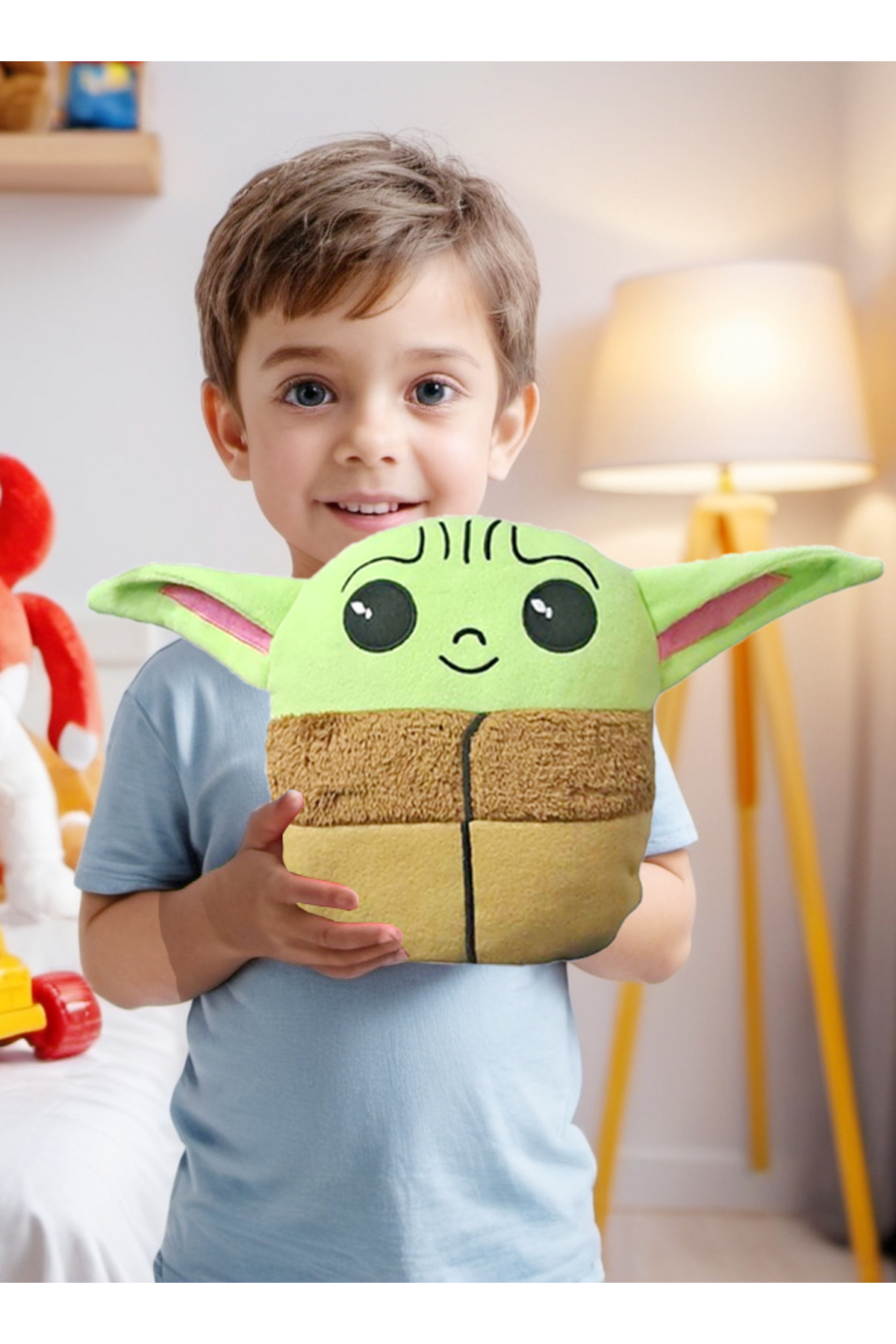 اسباب بازی های پشمی STAR WARS BABY YODA TOY مخمل دار 40 سانتی متر Pufline