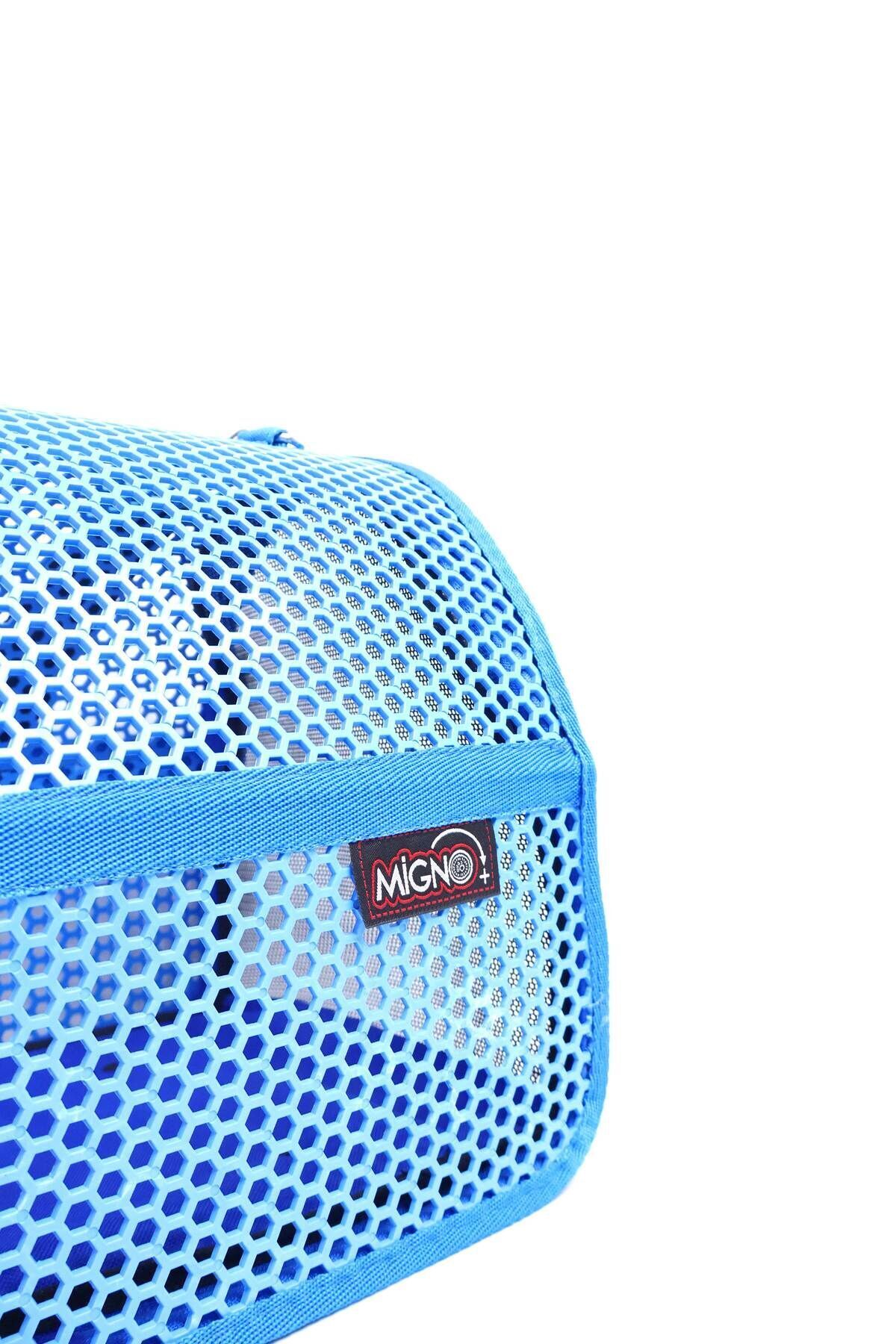 کیف حمل توری گربه و سگ میگنو Migno مدل FLYBAG Voyager، آبی (VOY007)