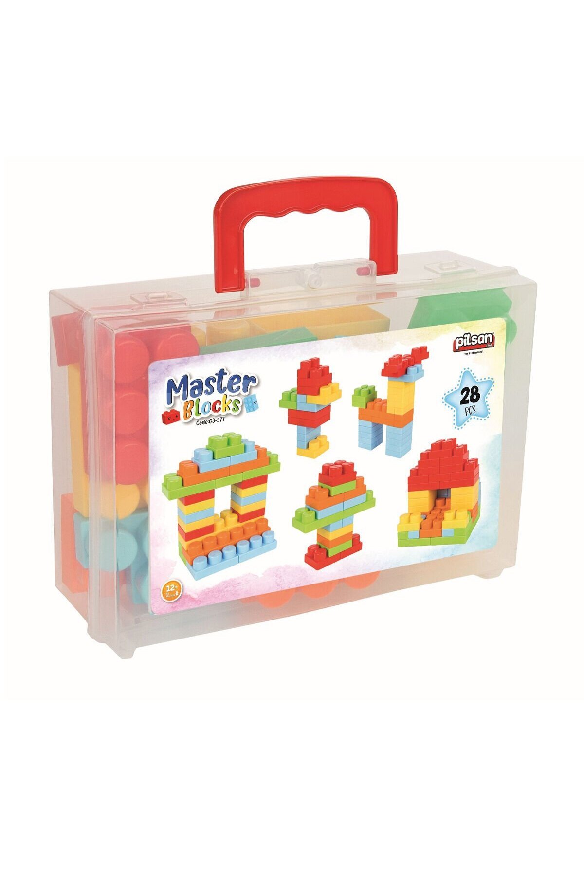 لگو و اسباب بازی های ساخت محور 03 577 MASTER BLOCKS 28 PIECES WITH BAG PILSAN TOYS از ترکیه PİLSAN