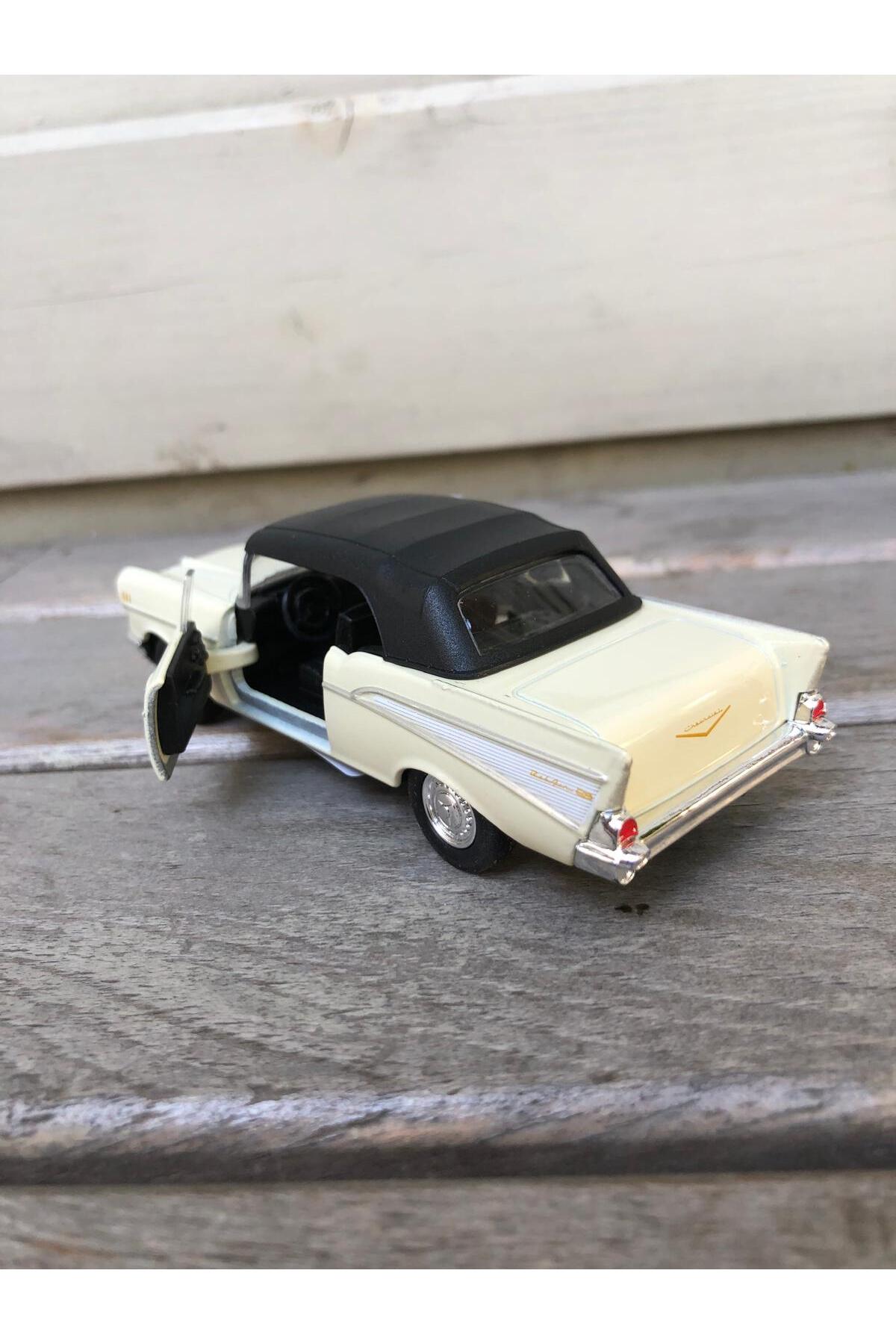 مدل خودرو WELLY 1957 CHEVROLET BEL AIR DIECAST METAL CAR MODEL TOY PULL DROP 12 CM اورجینال scntoys