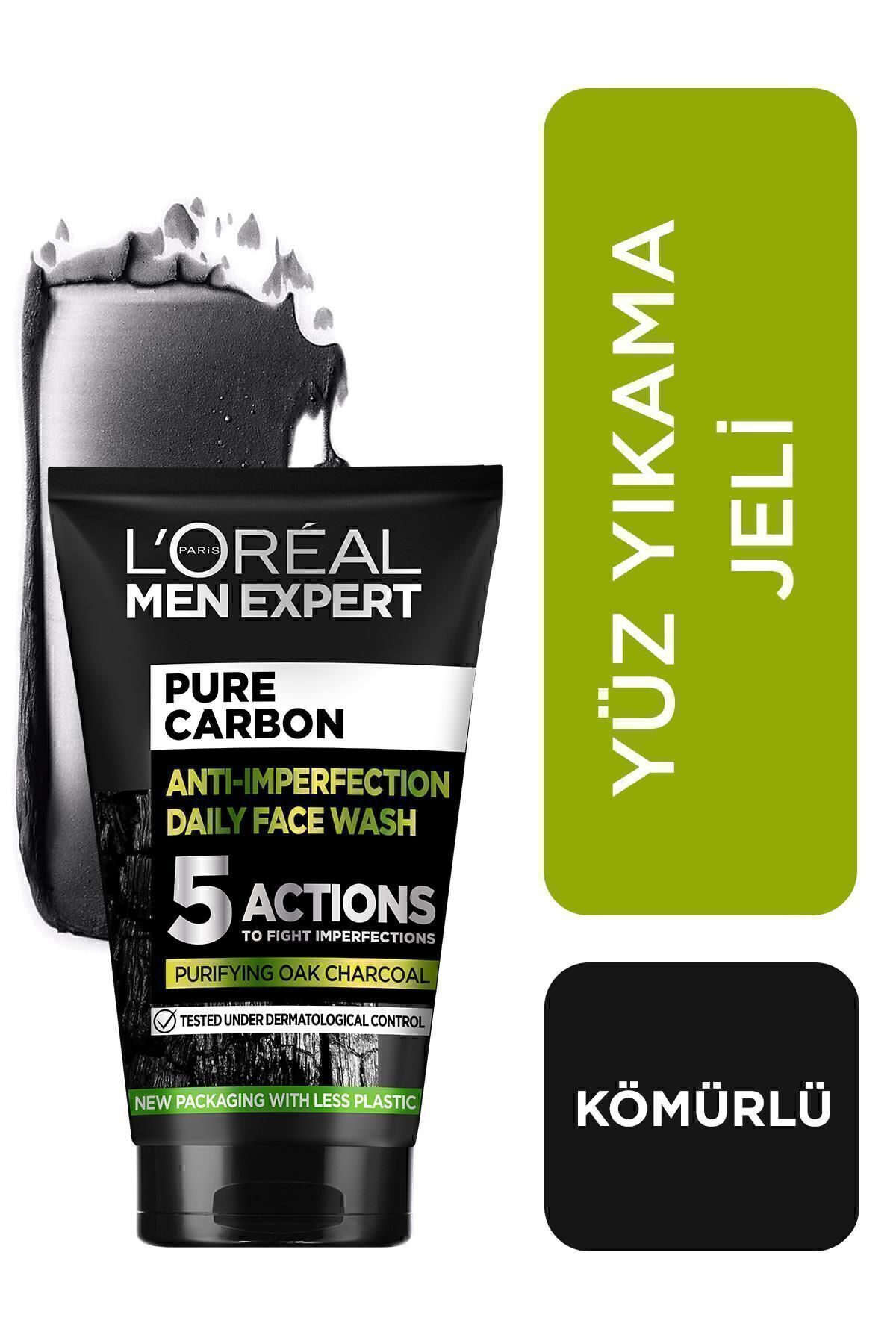 L'Oreal Paris Men Expert ژل شستشوی چربی‌زا و جلوگیری از نقاط سیاه چرب‌کش زغال‌فشرده 100 میلی‌لیتر