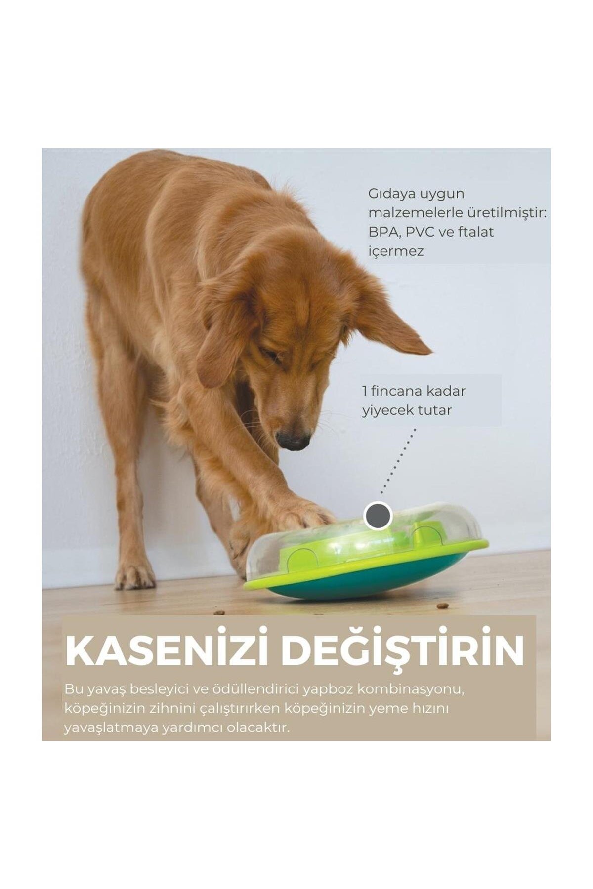 اسباب‌بازی پازلی تشویقی سگ اوت‌وارد هاوند Outward Hound Wobble Bowl، متوسط، بنفش