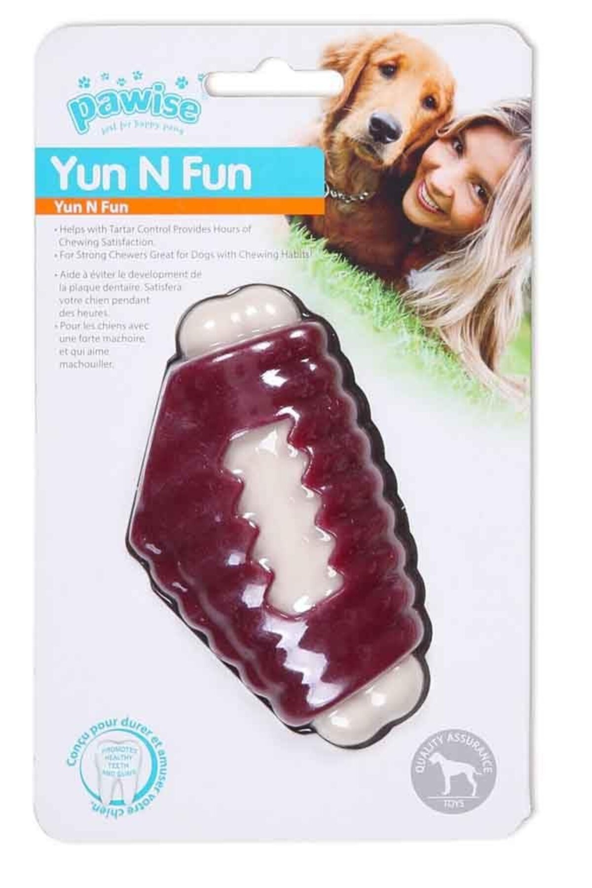 اسباب‌بازی جویدنی سگ پاویس Pawise Yum N Fun با طعم مرغ، ۱۱ سانتی‌متر چندرنگ