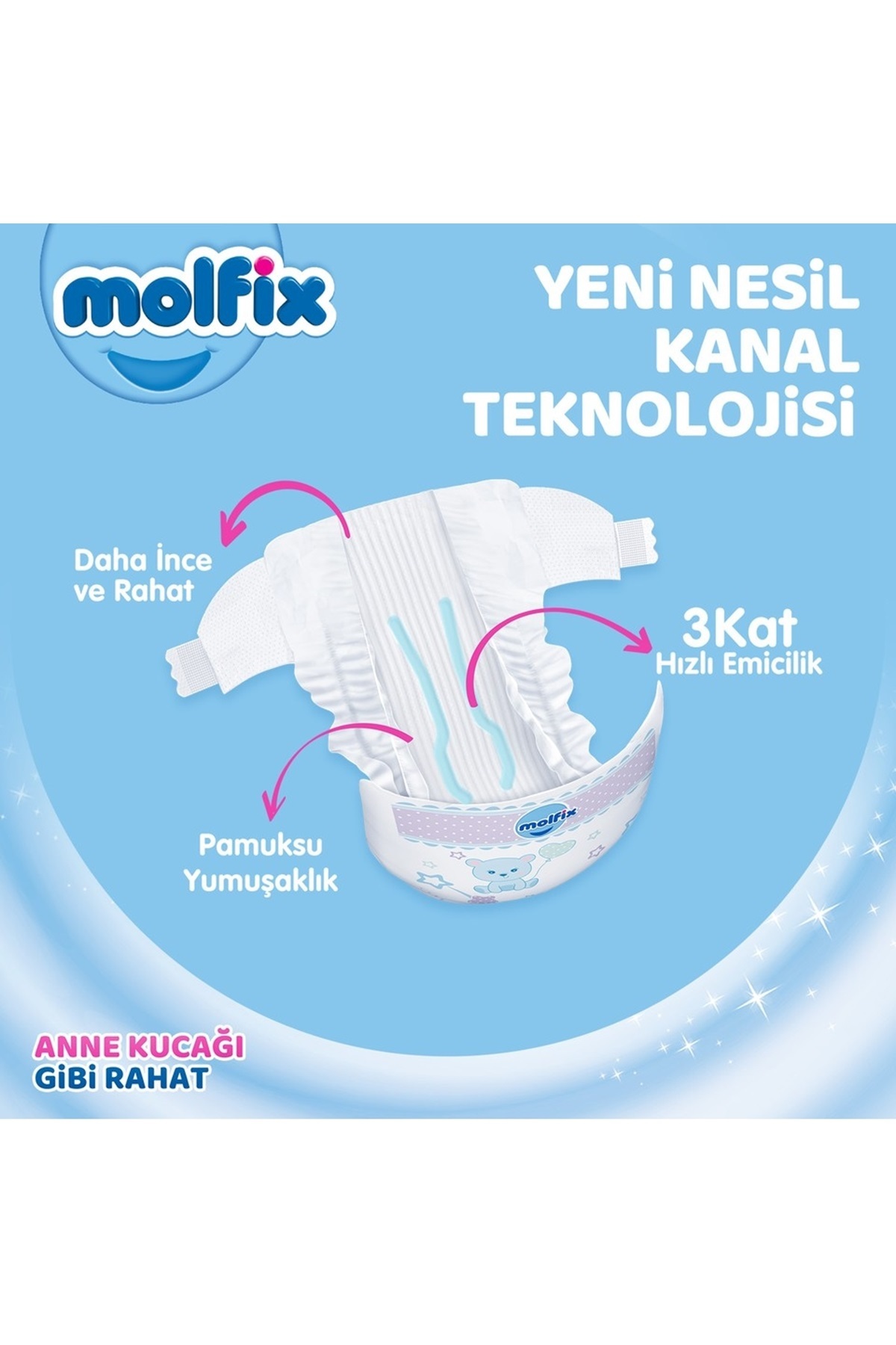 پوشک بچه اندازه بچه: 3 4 9 کیلوگرم میدی 140 تکه PK MEGA اورجینال Molfix