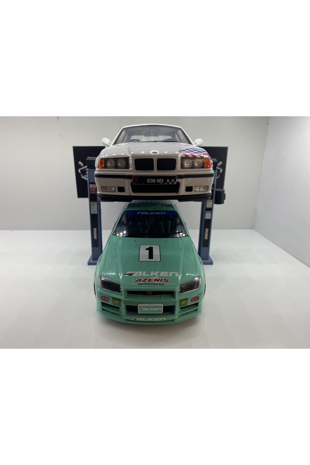 مدل خودرو آسانسور متحرک خاکستری مقیاس 1:18 اورجینال FMK HOBBY