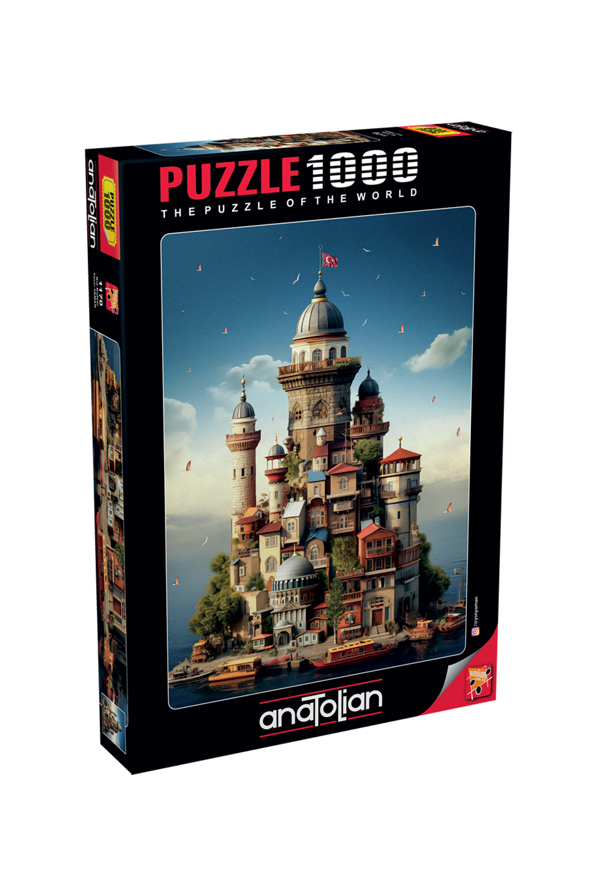 پازل 1000 تکه اره منبت کاری مویی برج دوشیزه 1170 از ترکیه Anatolian Puzzle