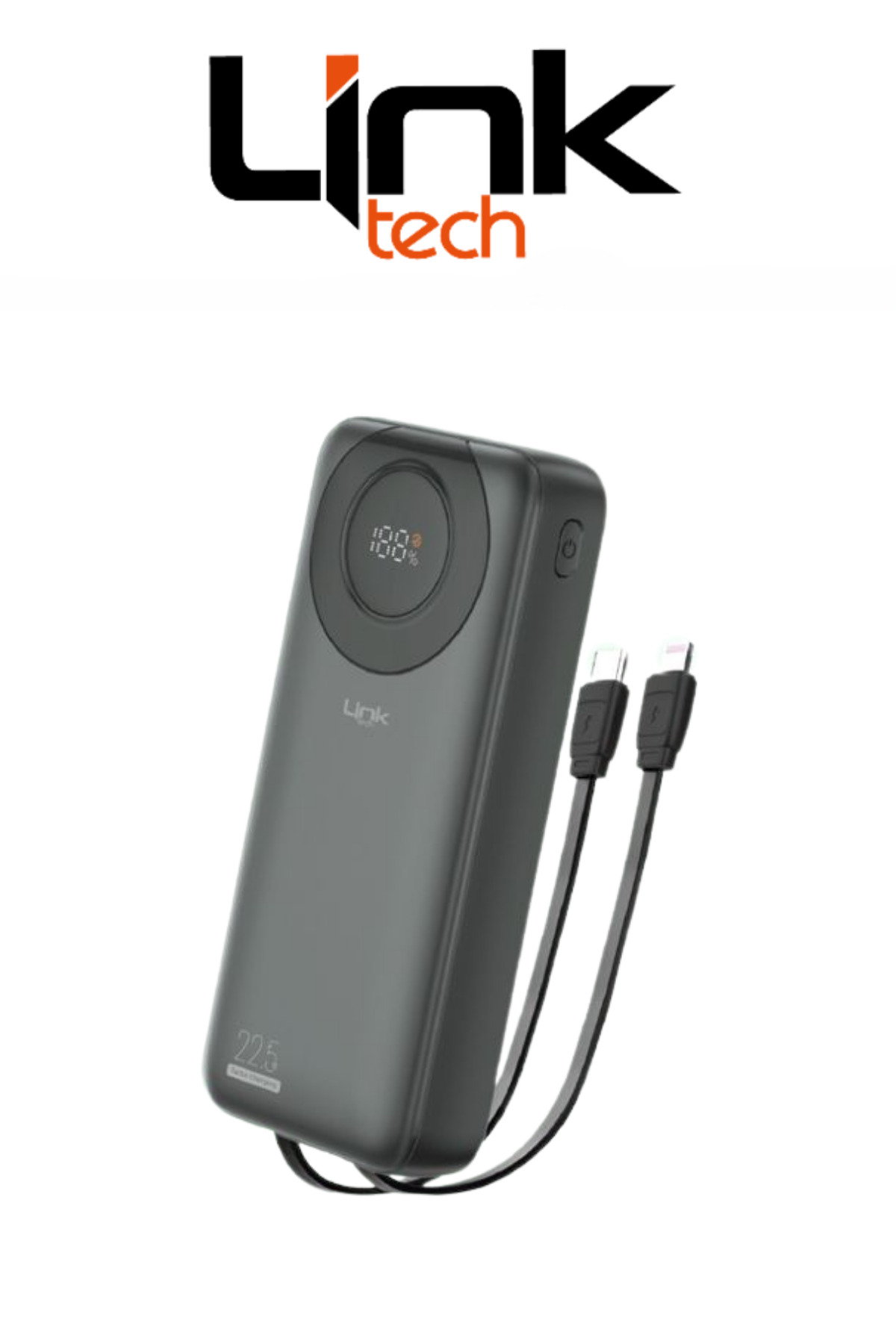 پاوربانک صفحه نمایش دیجیتال P223 30.000 میلی آمپر ساعت 22.5 وات PD شارژ سریع اورجینال Linktech