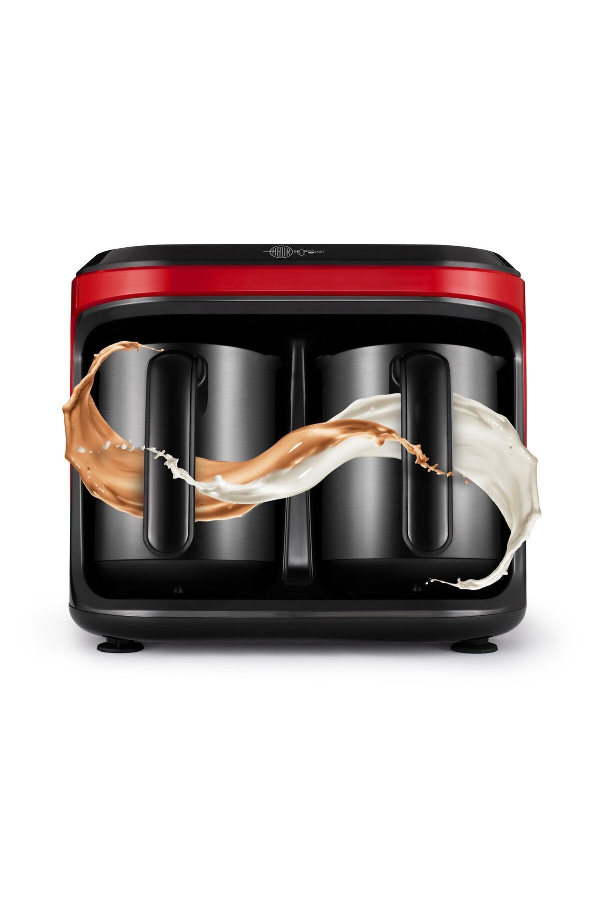 قهوه ساز ترک ترکی استیل DUET COFFEE POT STEEL IMPERIAL RED اورجینال Karaca