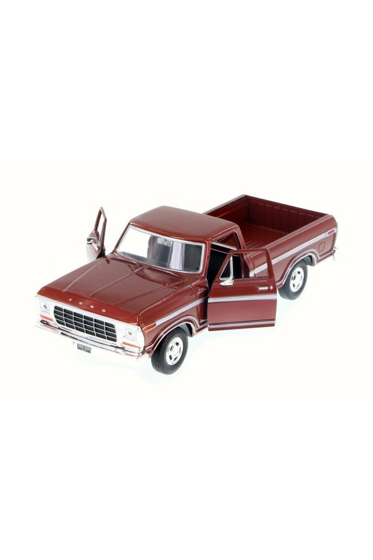 مدل خودرو قهوه ای 1979 FORD F 150 CUSTOM 1:24 MODEL CAR اورجینال Motor Max