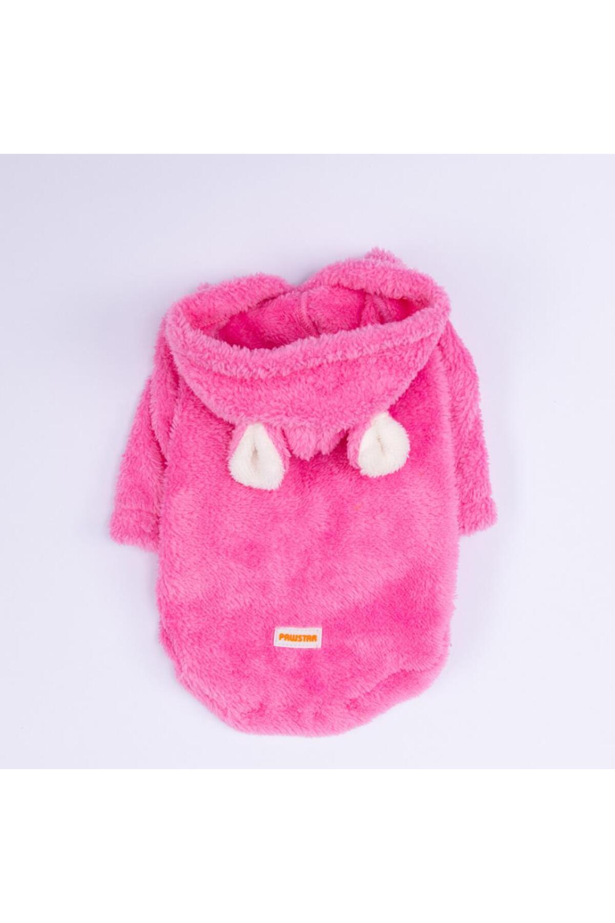 هودی سگ پاوستار Pawstar، Lucca Teddy، صورتی با گوش‌های خرسی، PS25-1098