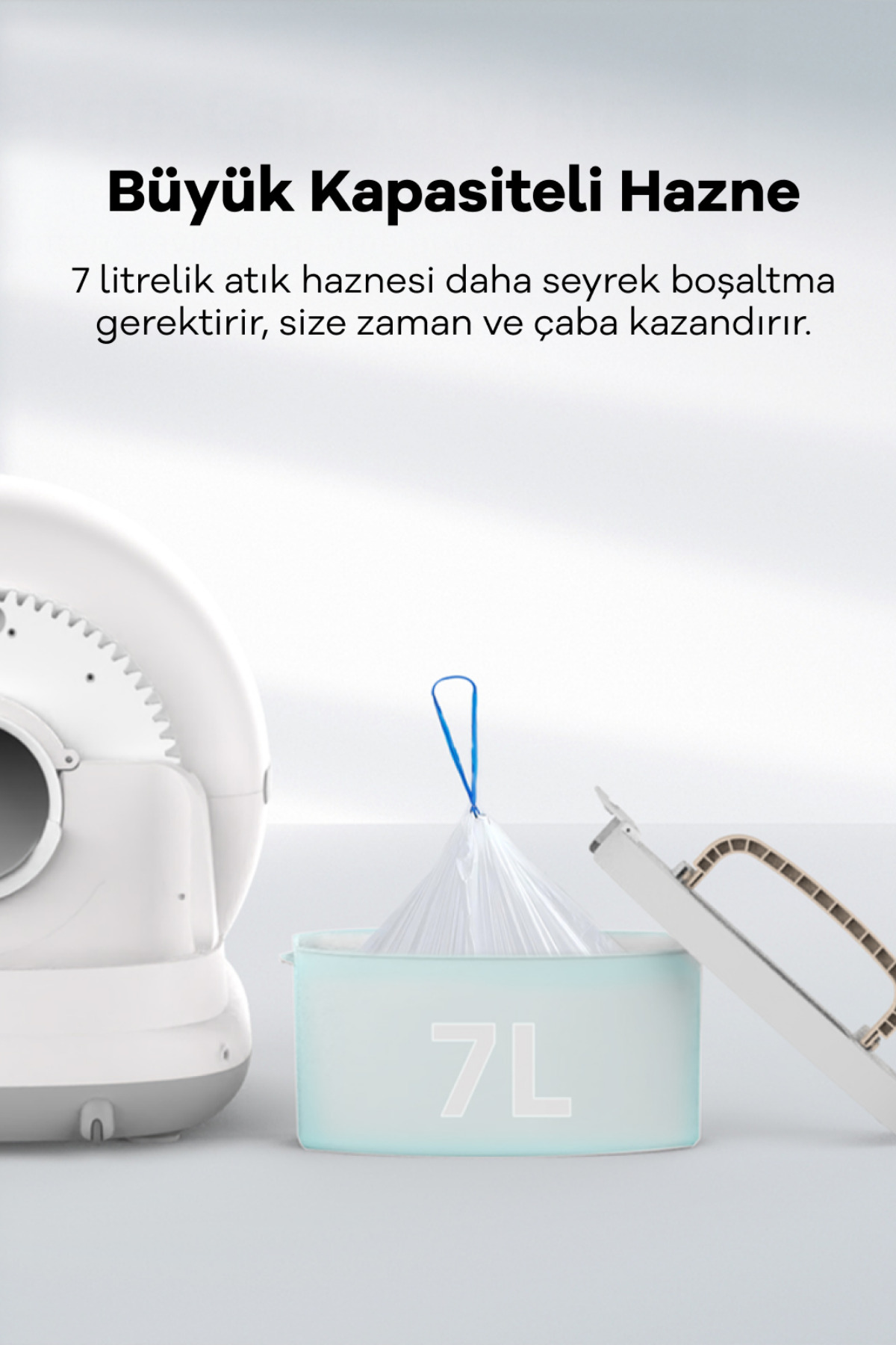 توالت گربه خودکار ویرتز Whirtz مدل WR-PT-1006، ۷۲ لیتر، مخزن پسماند ۷ لیتری، UV، WiFi و کنترل موبایلی