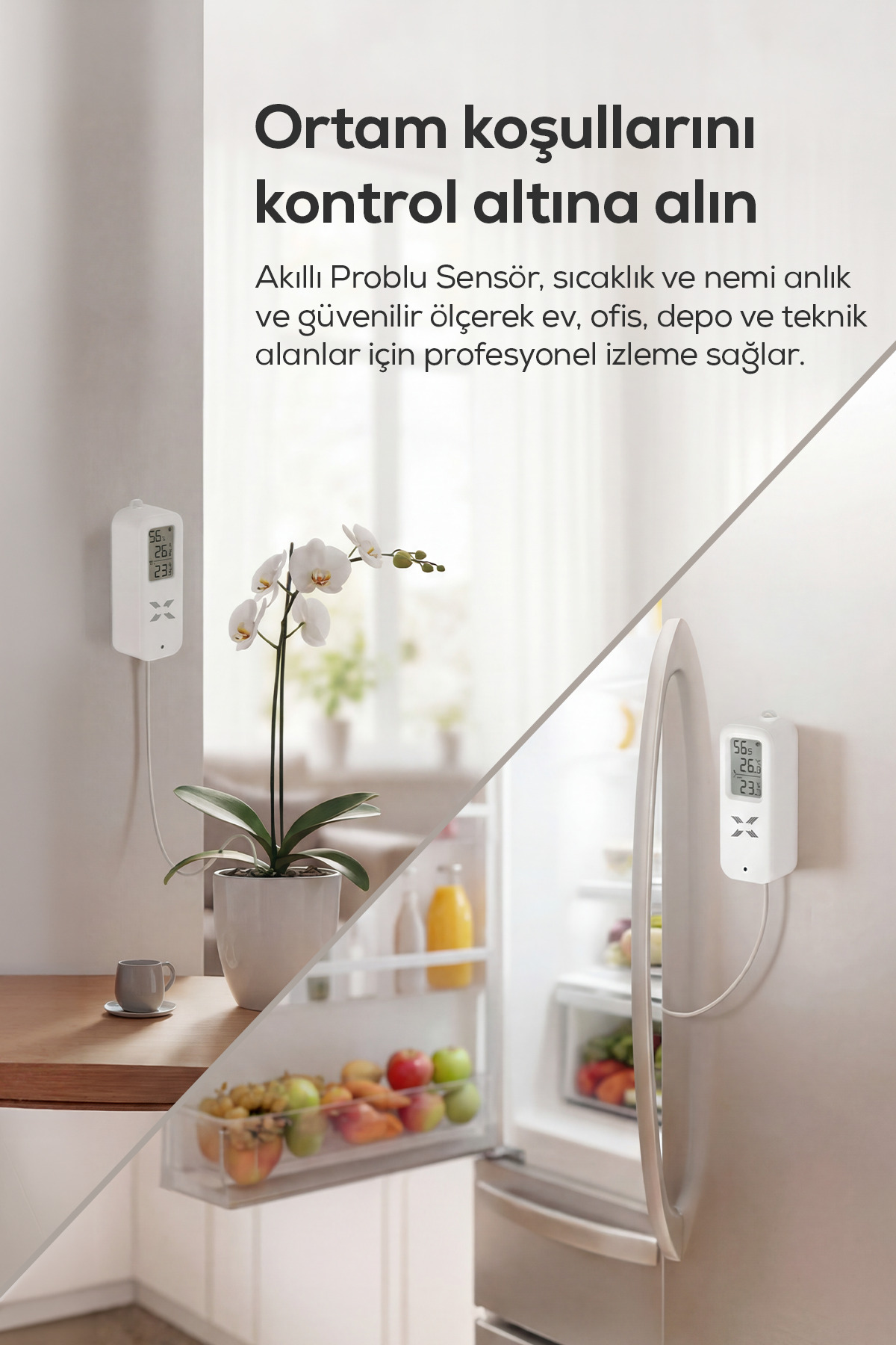 دماسنج دیجیتال و حسگر دما و رطوبت زنون اسمارت Xenon Smart مدل X7509 با پروب ضدآب و WiFi