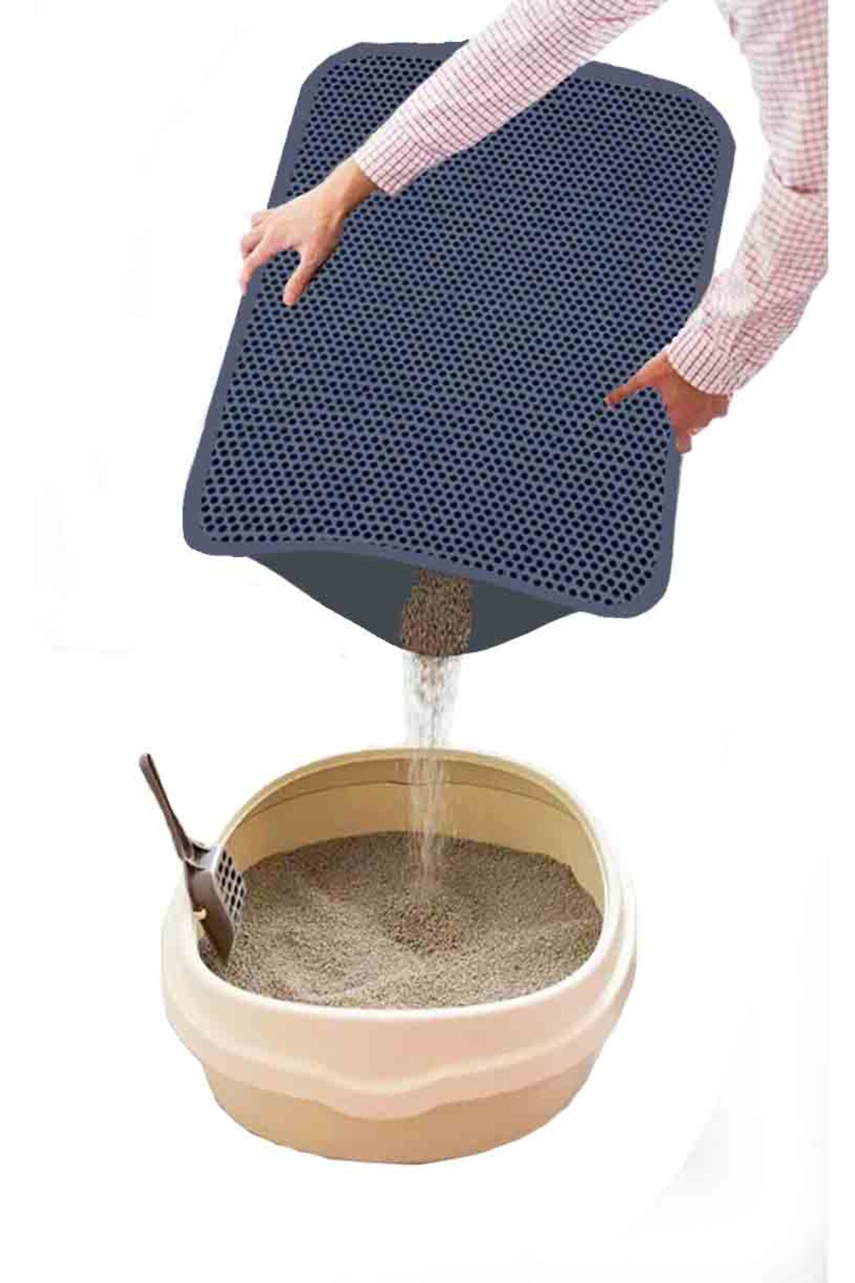 پاد خاک گربه الک‌دار اریاتکس Eryatex، بسته ۲ عددی، خاکستری