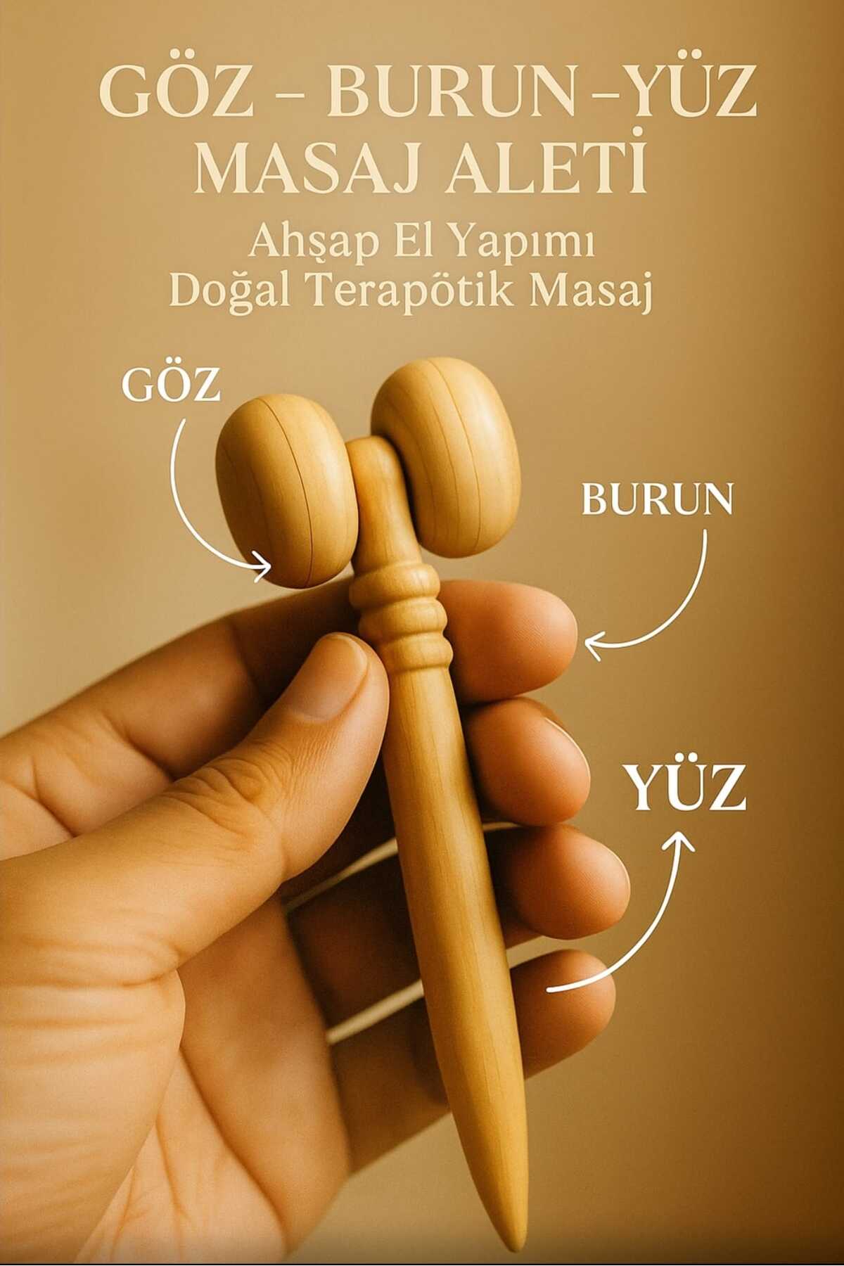 ابزار ماساژ بینی و چشم چوبی WoodBay – ابزار ماساژ صورت