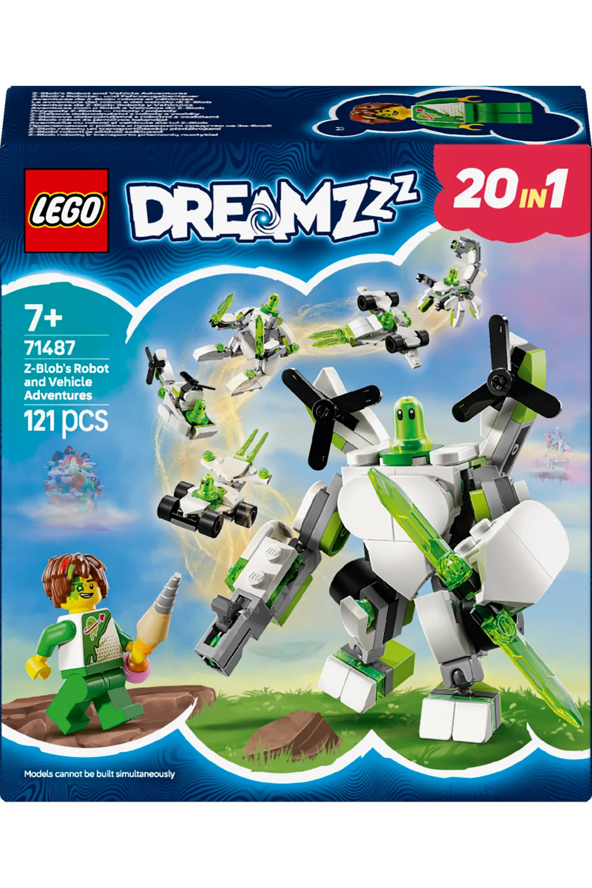 لگو و اسباب بازی های ساخت محور ® DREAMZZZ™ Z BLOB'S ROBOT AND VEHICLE ADVENTURES 71487 7+ ست ساختمان خلاق 121PR از ترکیه LEGO