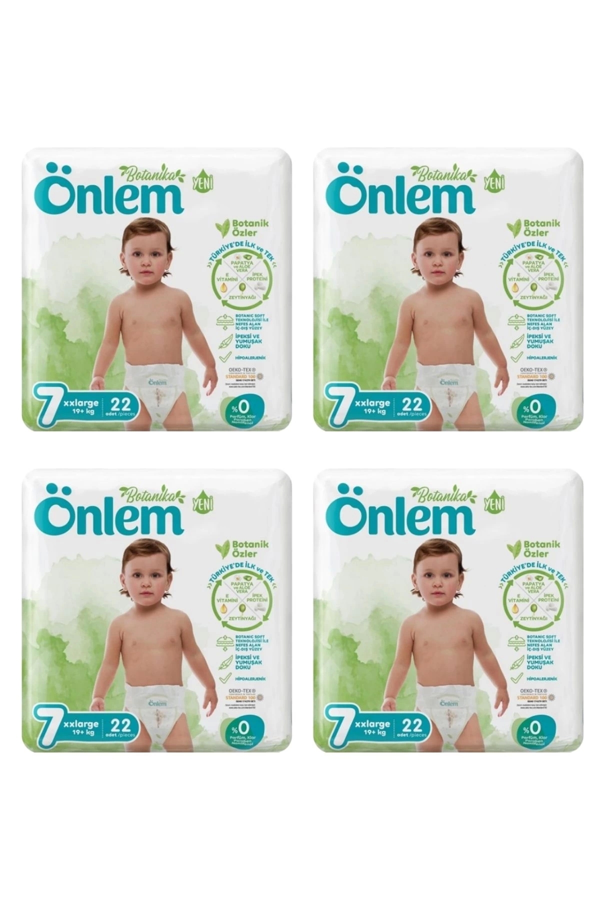 پوشک بچه بوتانیکا سایز 7 دابل جامبو NO XXL 22 LI X 4 عدد اورجینال ÖNLEM