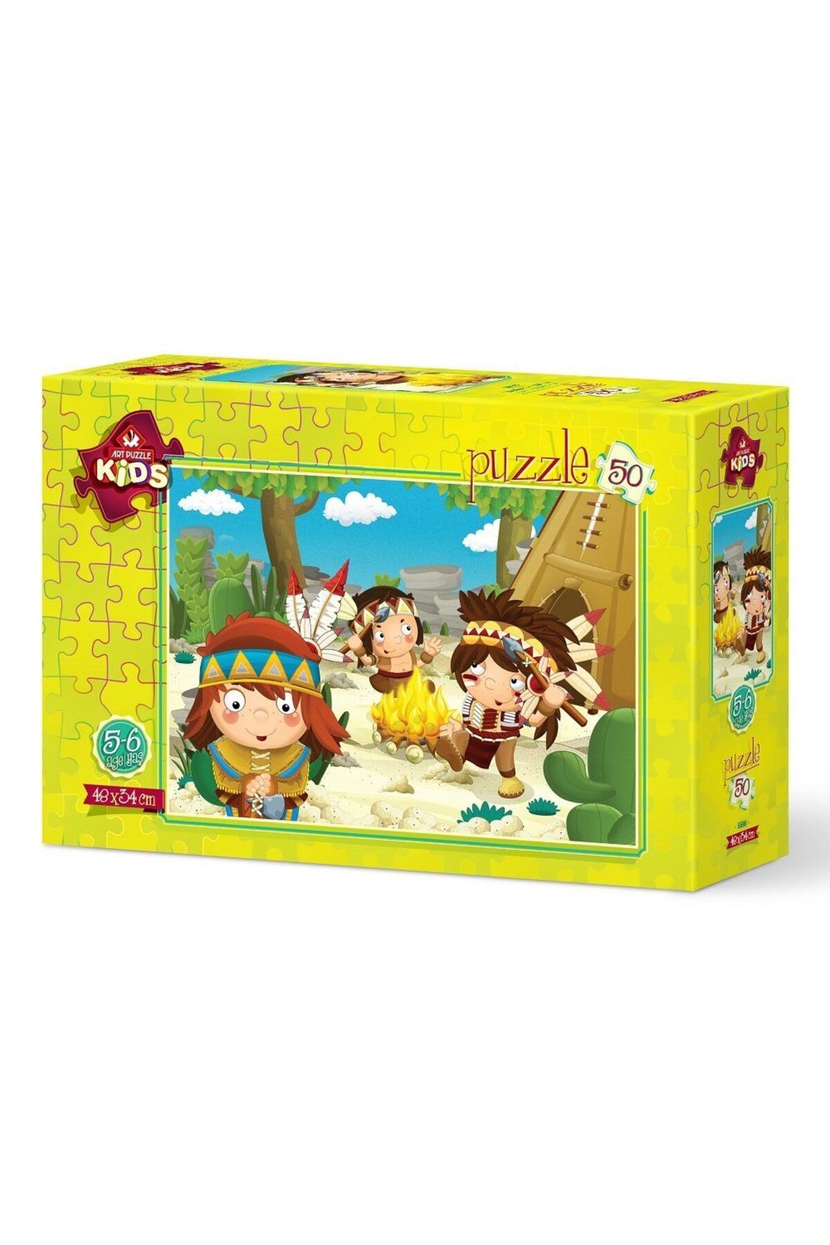 پازل ها و یاپبوزهای کودک دخترانه پسرانه بچگانه ART CHILD PUZZLE بومی آمریکایی 50 قطعه اورجینال ارت Art Puzzle