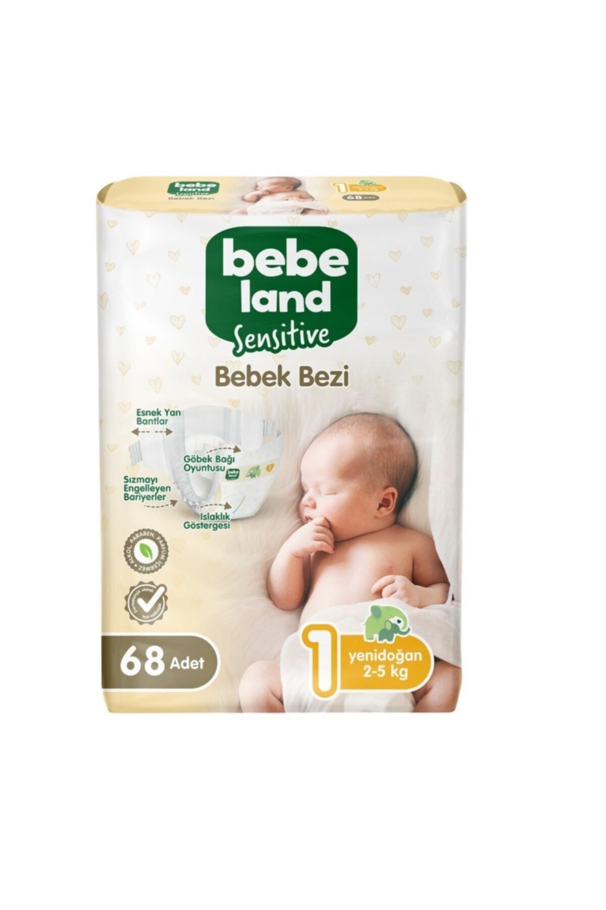 پوشک بچه حساس نوزاد سایز 1 68 عدد اورجینال Bebeland