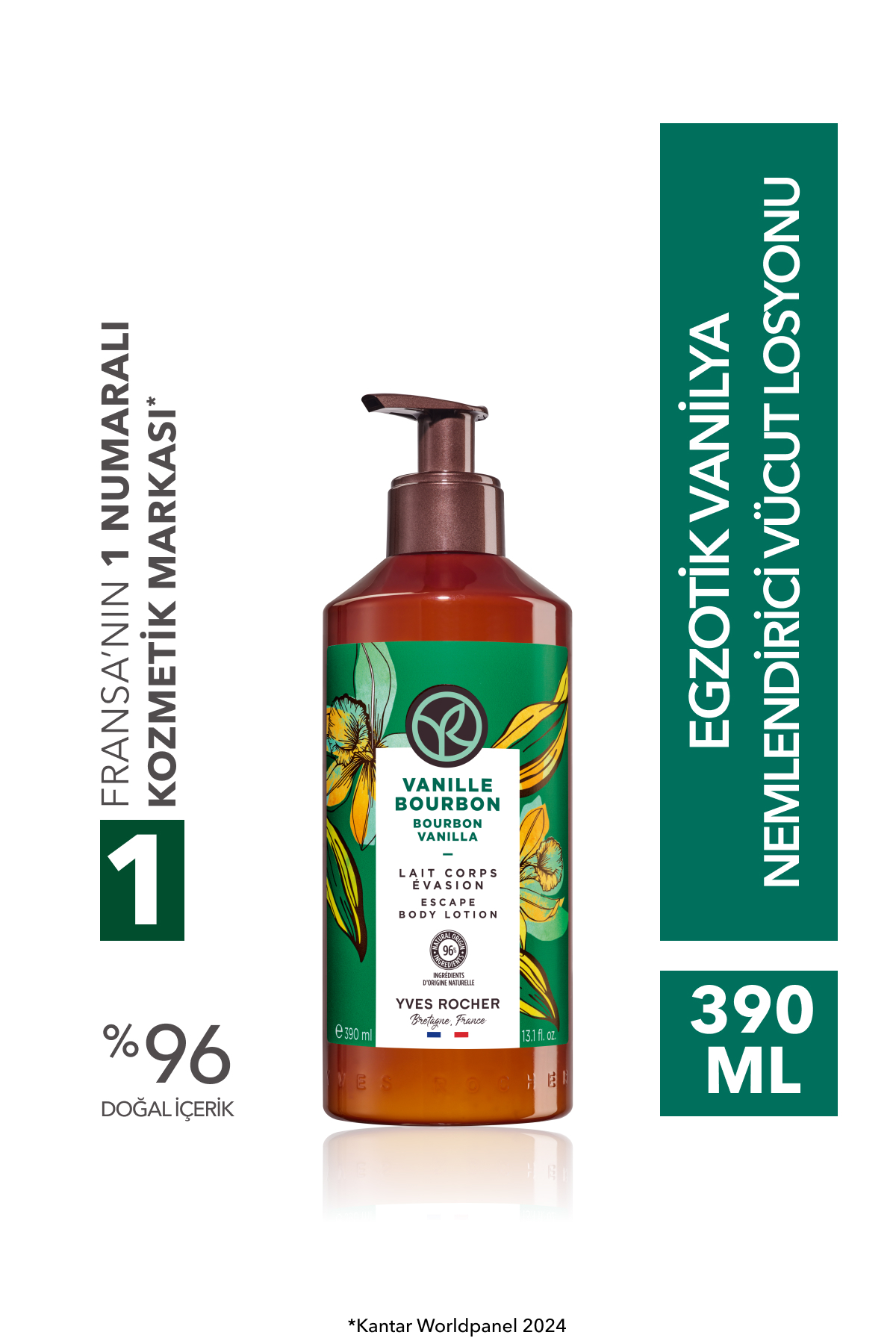 Yves Rocher مرطوب کننده بدن وانیل خارجی 390 میلی لیتر