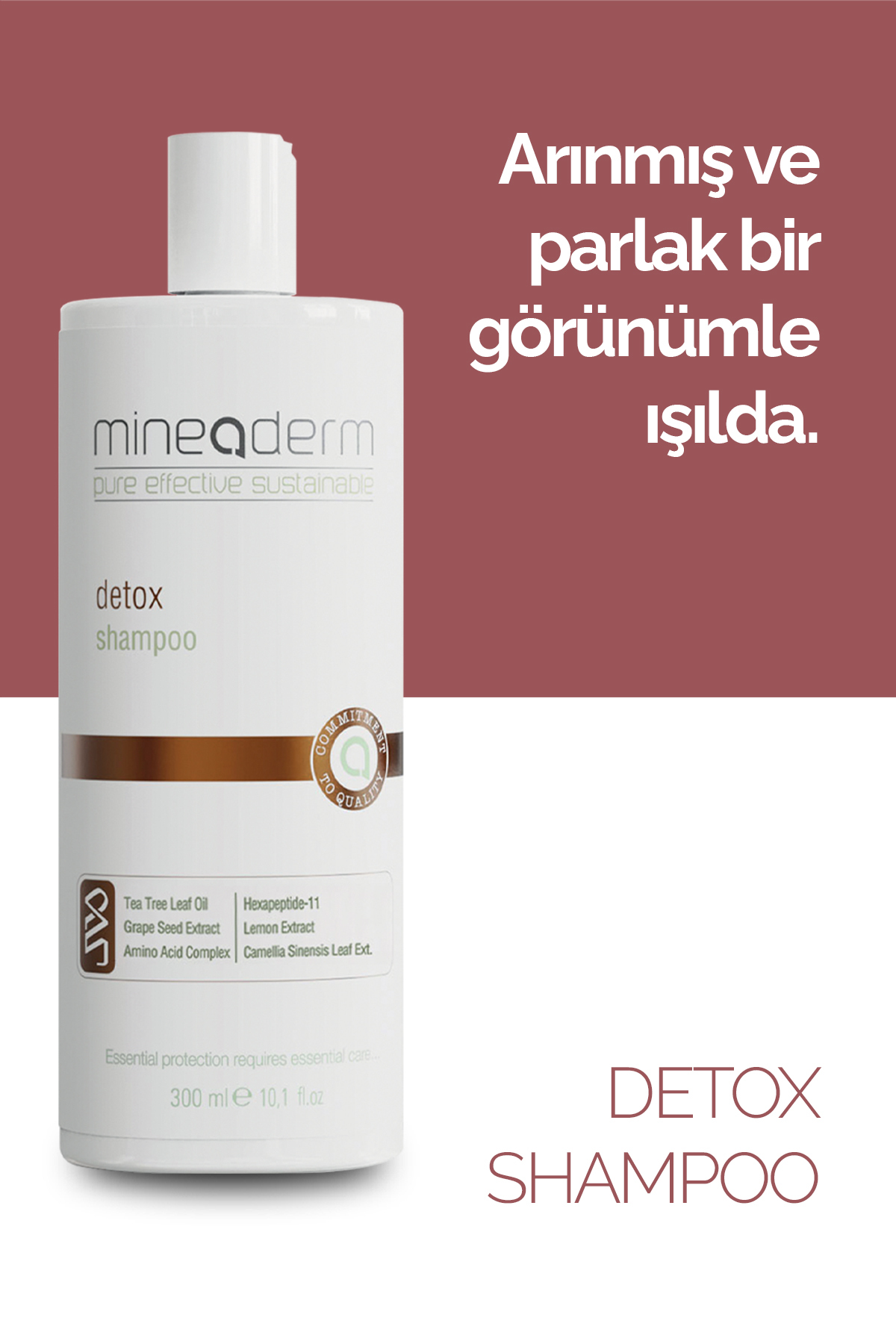 شامپو دتوکس 300 میلی لیتر مناسب برای همه جنسیت ها mineaderm