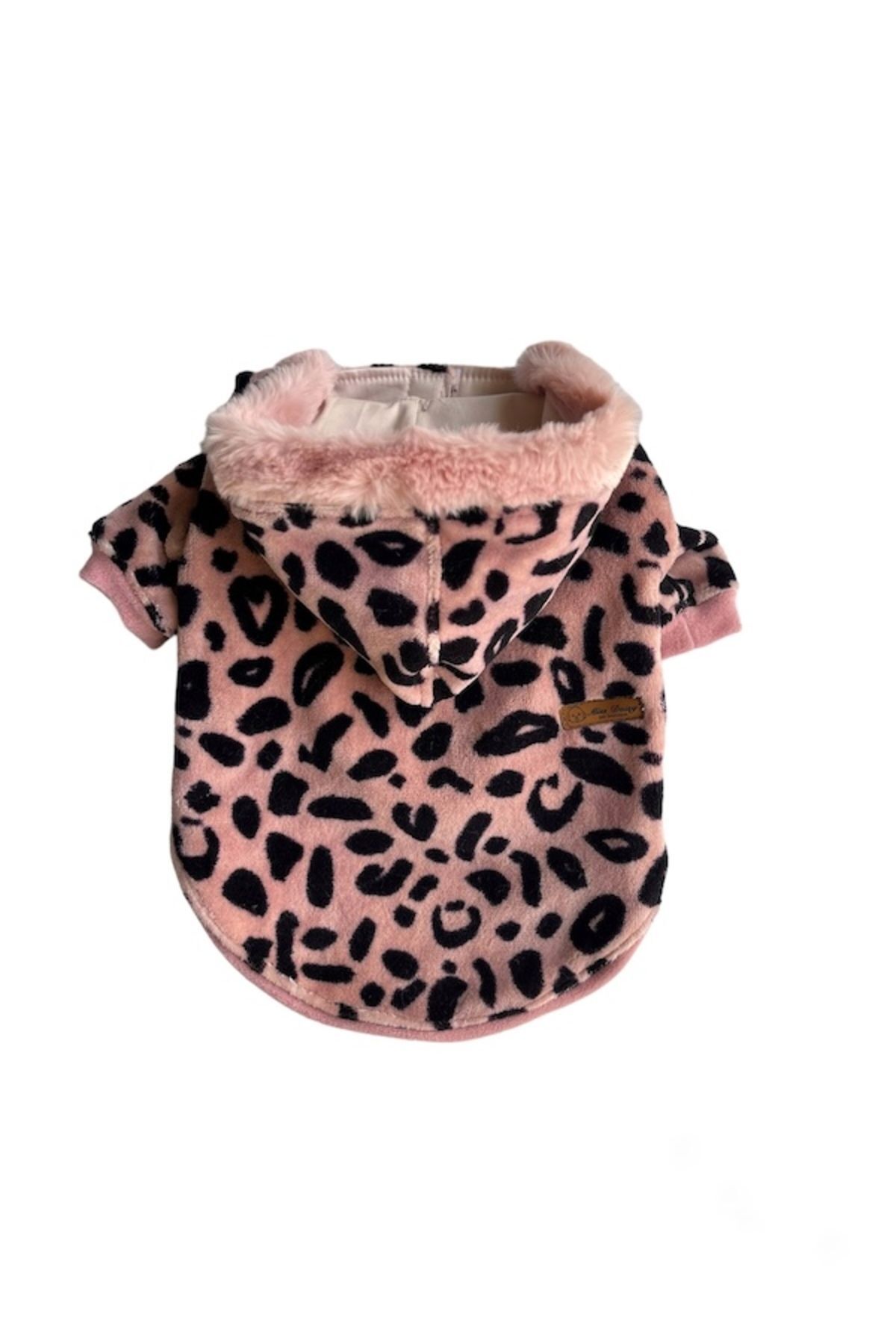 کت سگ میس دیزی پت بوتیک Miss Daisy Pet Boutique، پلار صورتی با طرح پلنگی، مدل MDPPC01
