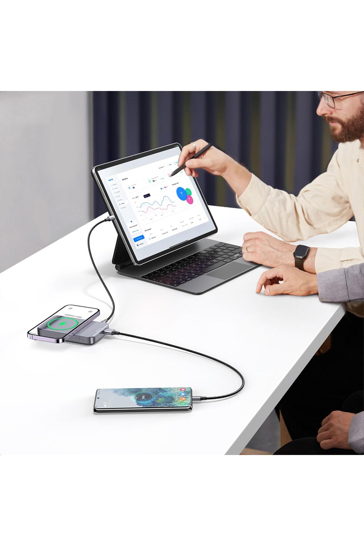 پاوربانک شارژر بی سیم USB TYPE C 22.5W 10000MAH MAGSAFE آیفون با پایه اورجینال Ugreen