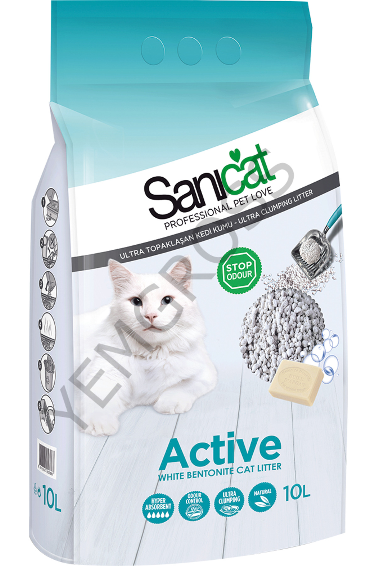 خاک گربه سانیکت Sanicat Active با اکسیژن فعال، ۱۰ لیتر