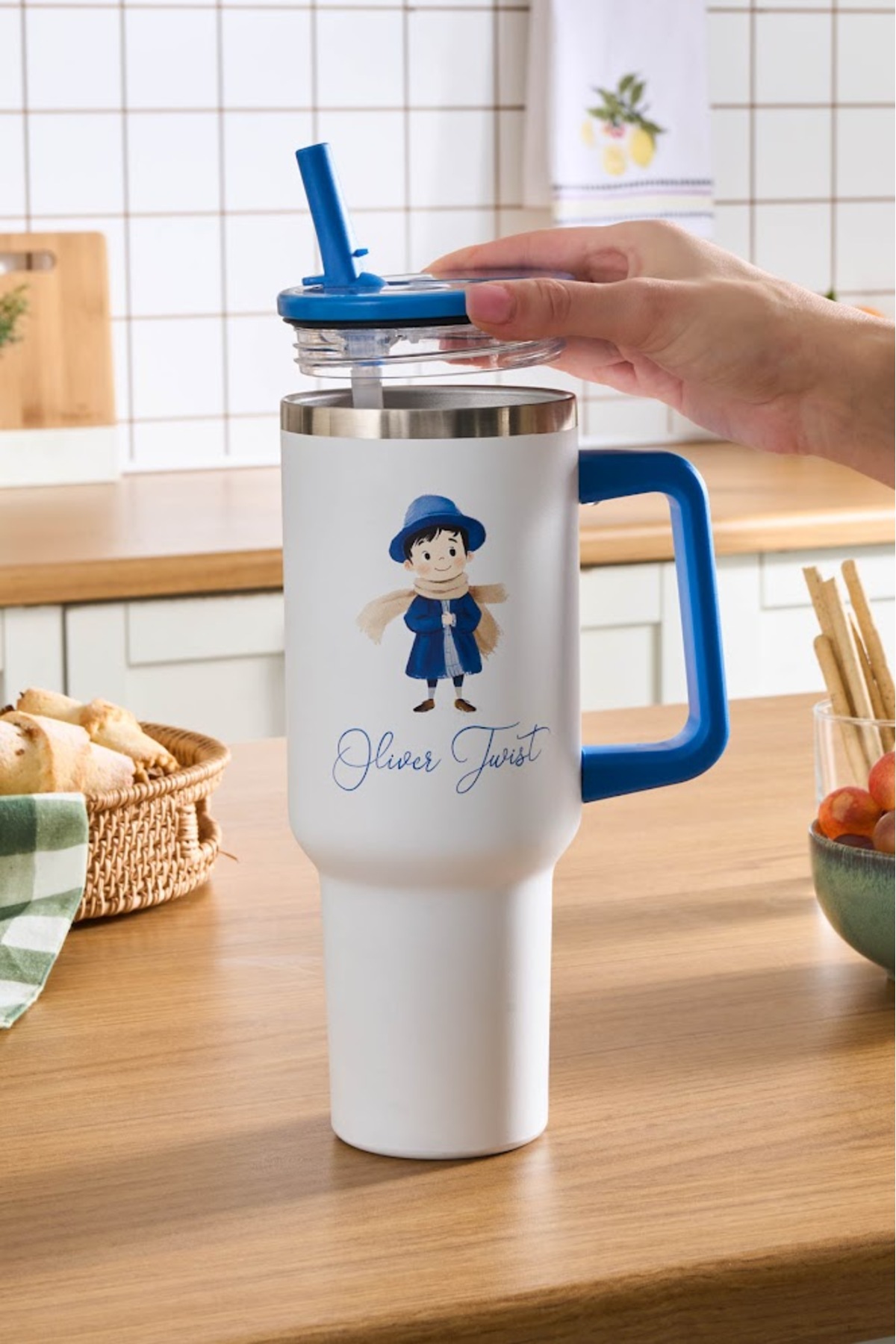 فلاسک STAR HERO TWIST STEEL LEAKPROOF THERMOS BLUE 1150 ML اورجینال Karaca