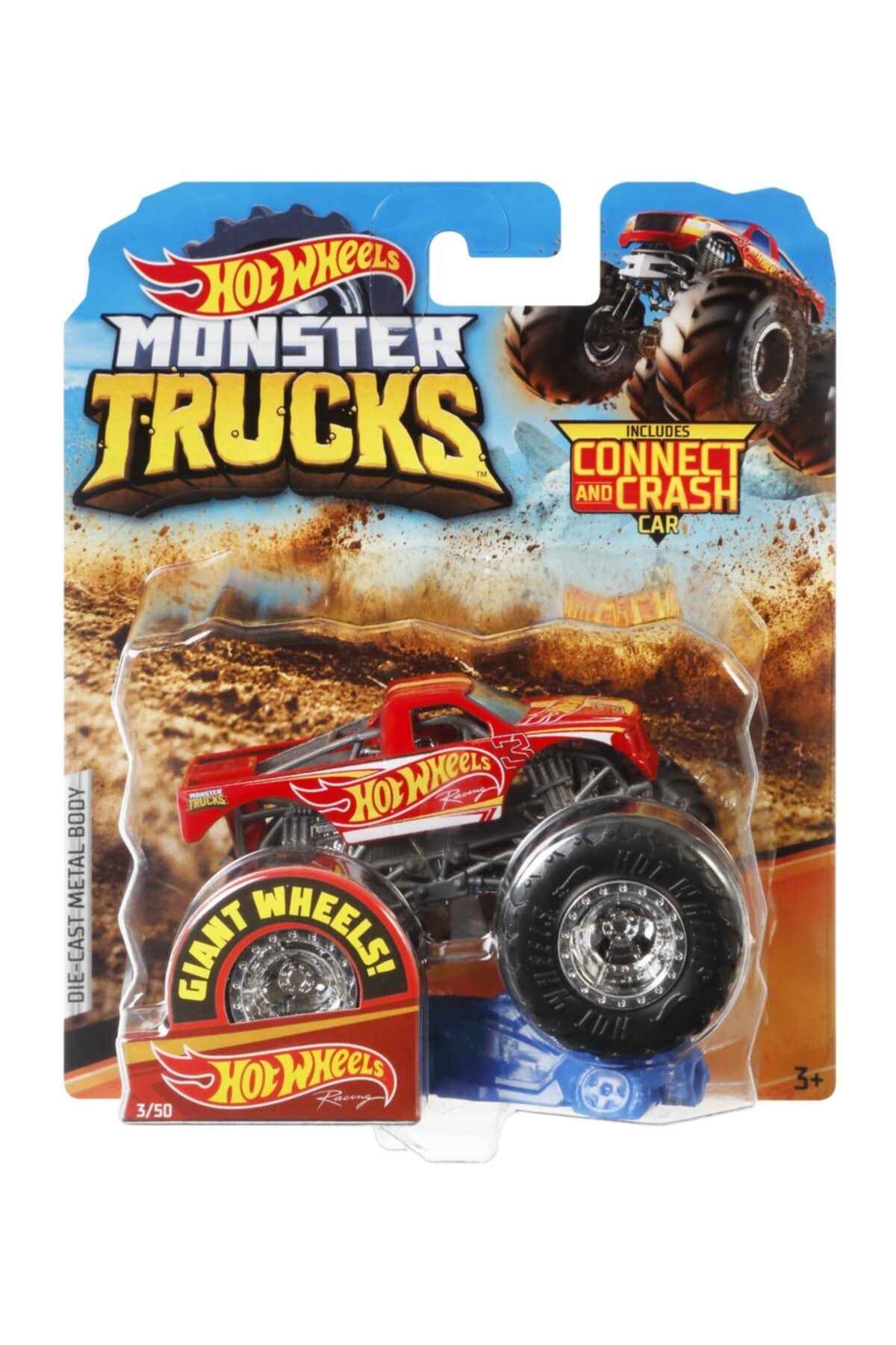 ماشین اسباب بازی کامیون های هیولا 1:64 اتومبیل FYJ44 هات ویلز اورجینال HOT WHEELS