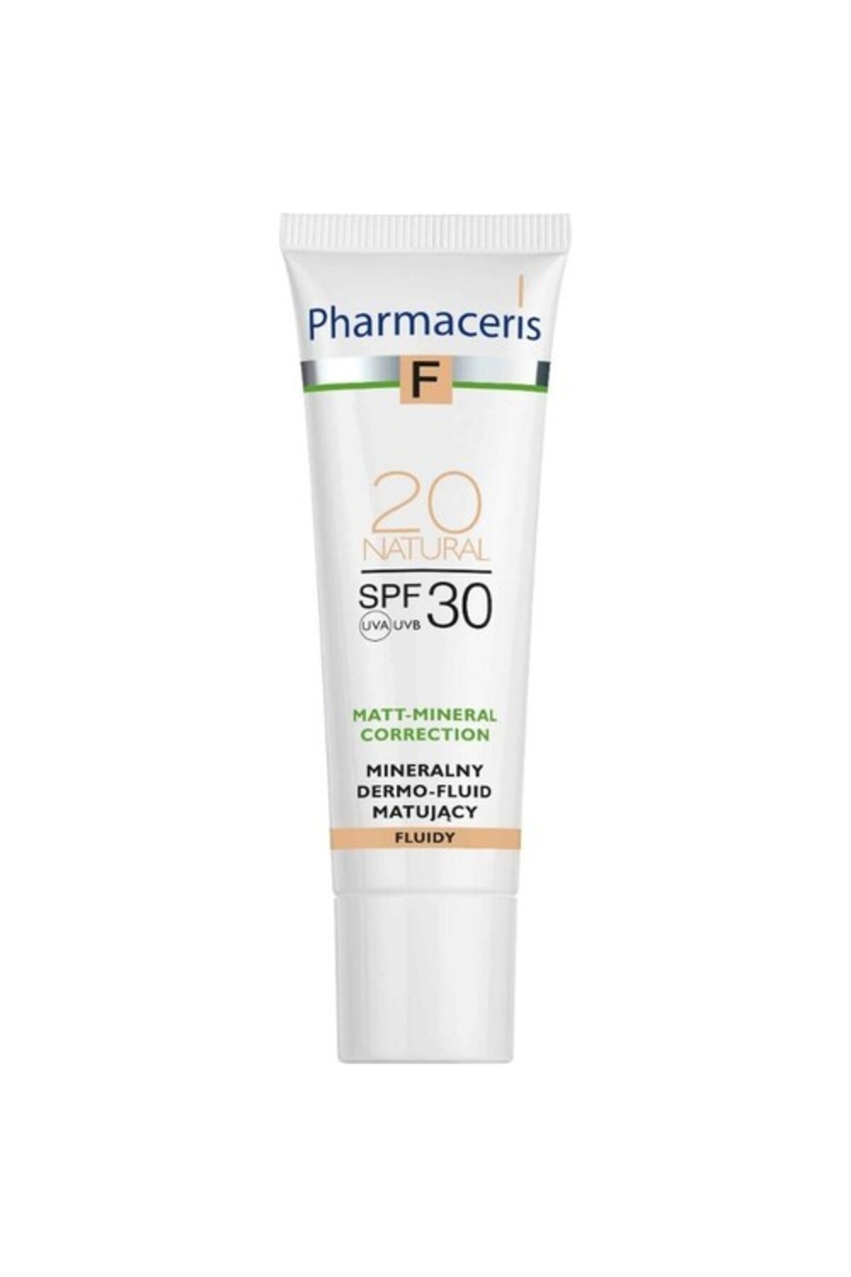 کرم صورت F MINERAL MATIFYING FLUID DERMO FUNDATION SPF 30 20 NATURAL ML Pharmaceris