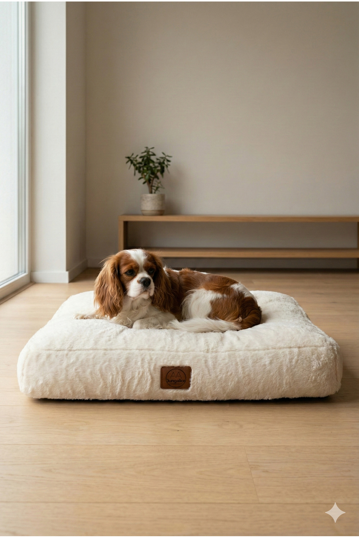 جای خواب کف‌خواب سگ و گربه جونگولیکا پت پروداکتس Jungolica Pet Products Max مدل JPP43، کرم‌استخوانی، کفی ضدلغزش