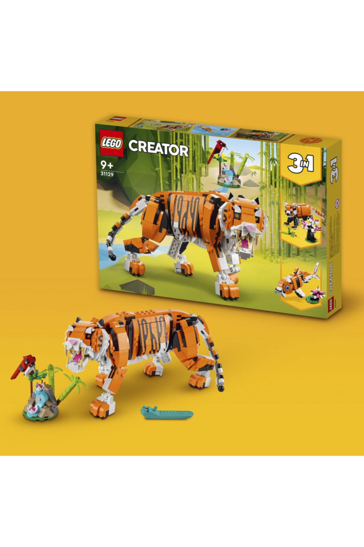 لگو و اسباب بازی های ساخت محور 31129 سازنده 3 در 1 ببر باشکوه اورجینال LEGO