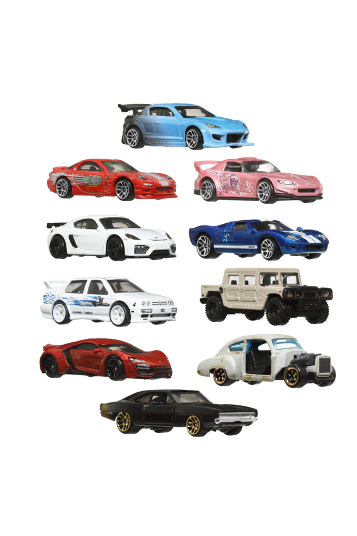 ماشین اسباب بازی پک HVX 10 از ترکیه HOT WHEELS