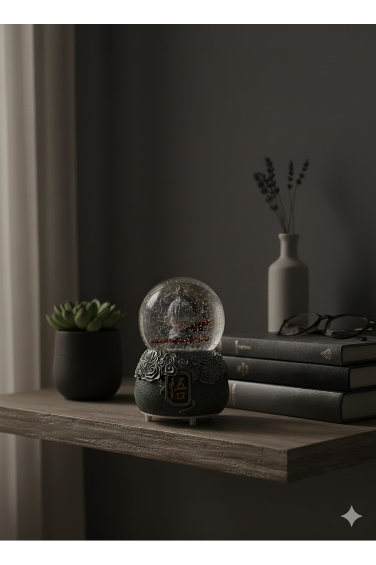 گوی برفی SNOW GLOBE با چراغ های RGB موسیقی و فیگورهای اسباب بازی از ترکیه ESKİ YENİ ANTİK