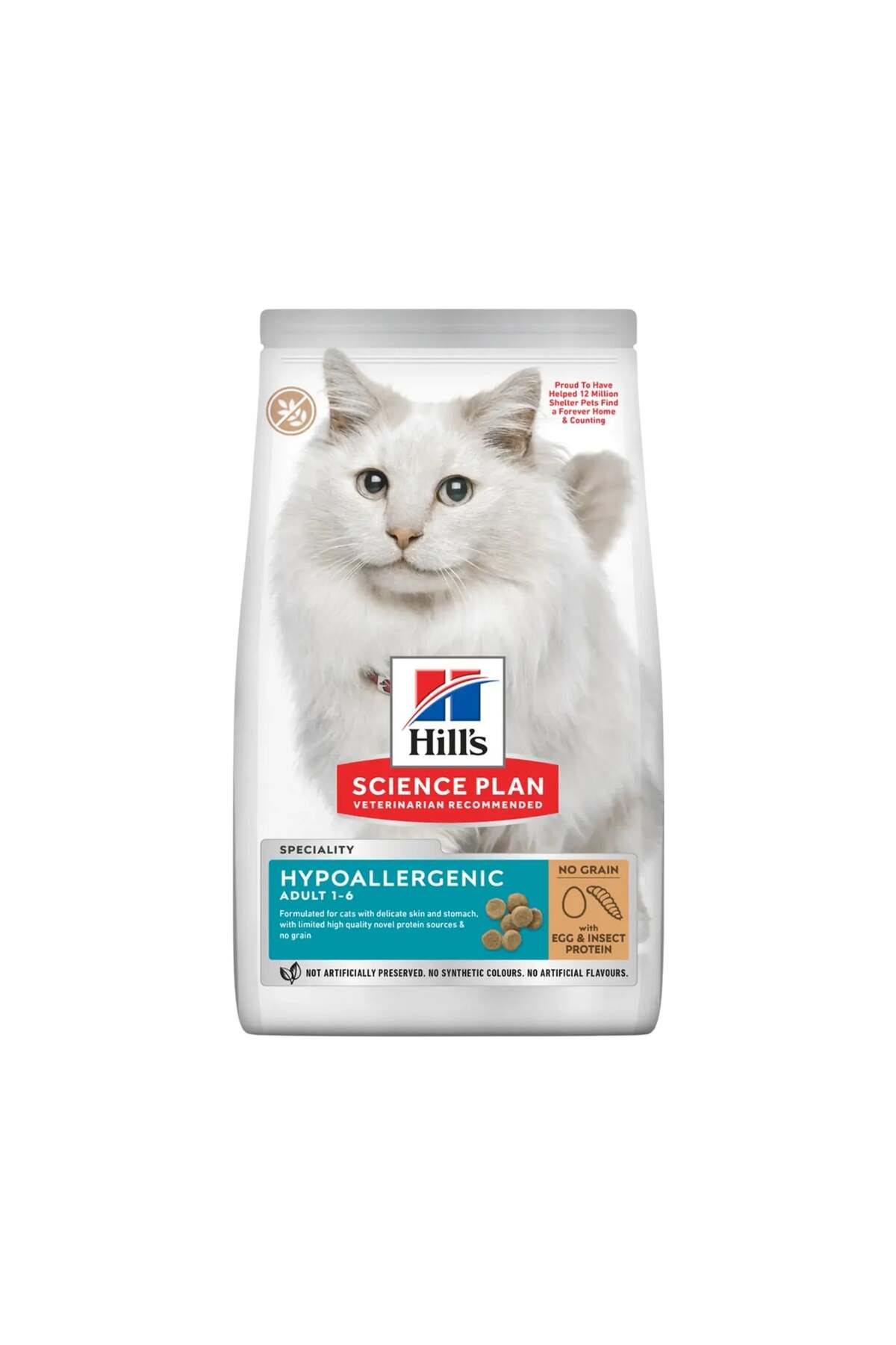 غذای خشک گربه هیلز Hill's سری SP با پروتئین تخم‌مرغ و حشره، ۱٫۵ کیلوگرم 1.5KG