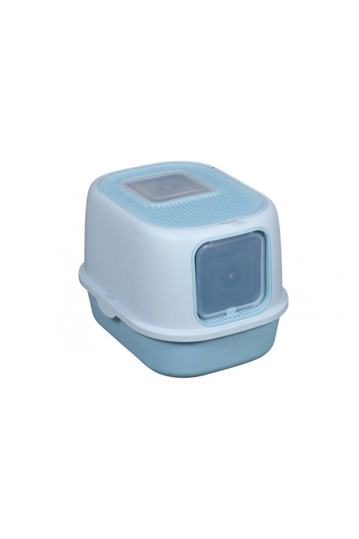 توالت سرپوشیده گربه پتس هوم PETS HOME مدل MSP-106، ۵۲×۴۰×۳۹ سانتی‌متر آبی