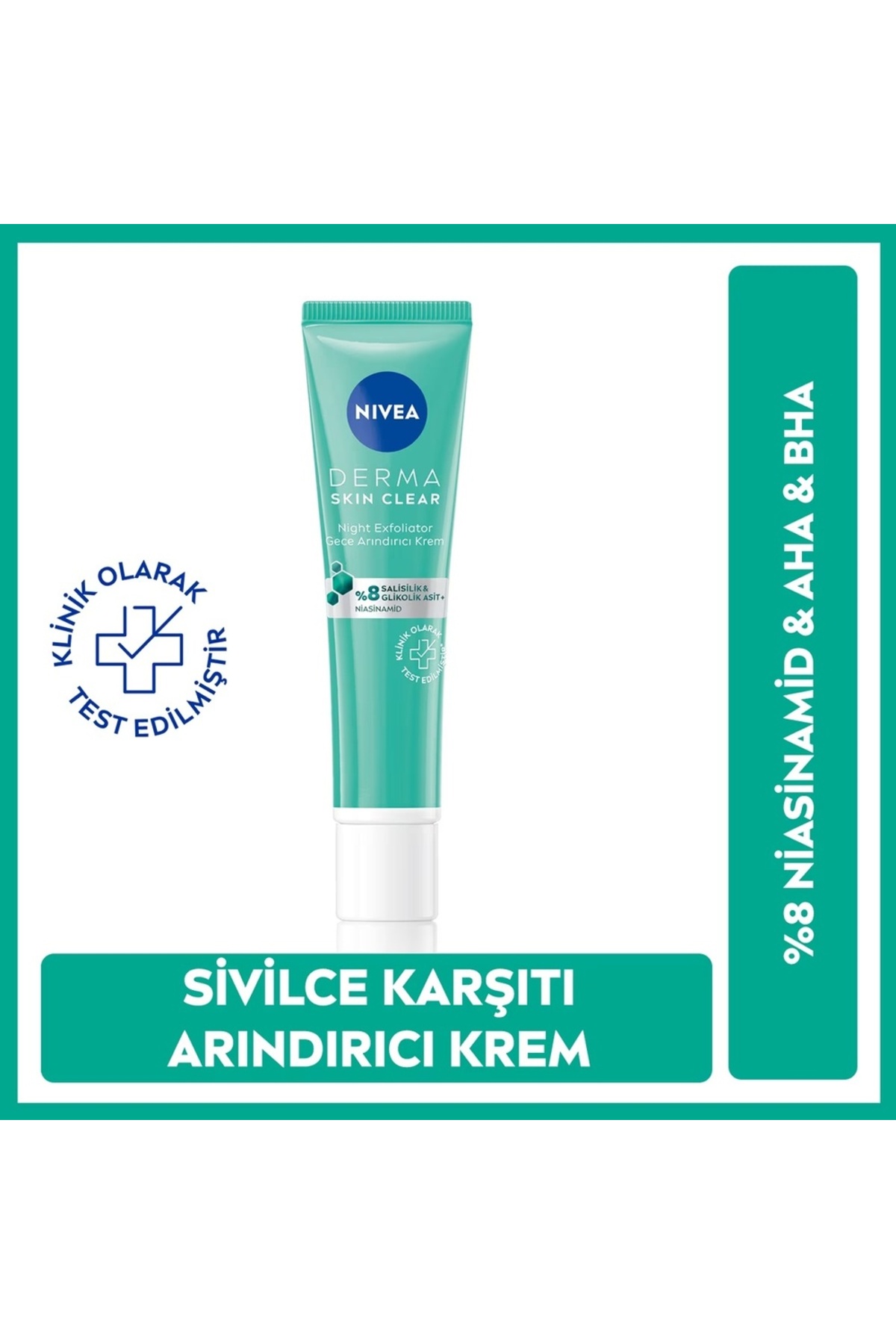 NIVEA پاک کننده شبانه پوست دارما اسکین کلیر نایت کرم تصفیه کننده شبانه 40 میلی لیتر