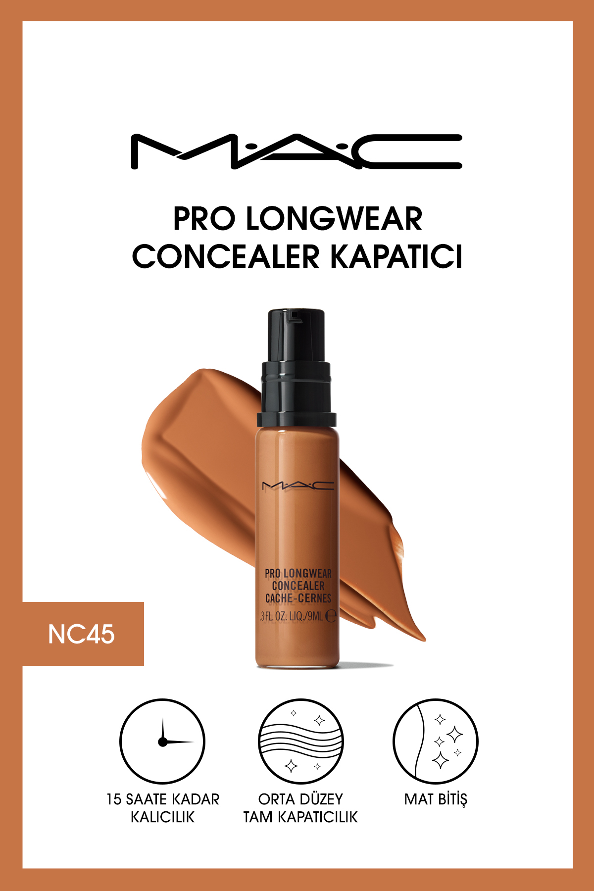 کانسیلر پرو لانگ ور Pro Longwear مدل  حجم 9میل مک MAC