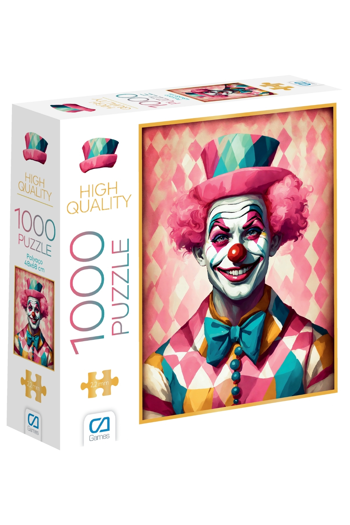 پازل CLOWN 1000 PIECES 2.2MM ضخامت 48X68CM سری اره منبت کاری مویی سرگرمی حرفه ای از ترکیه CA Games