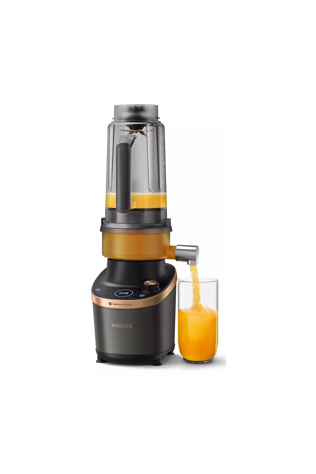 آب میوه و سبزی گیری DUAL CHEF JUICER BLENDER مشکی METAL اورجینال Philips