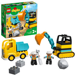 مجموعه ساختنی لگو LEGO دوپلو DUPLO مدل 10931، کامیون کمپرسی و بیل مکانیکی ساخت‌وساز