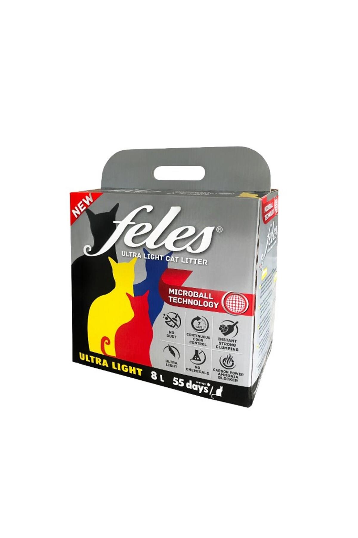 خاک گربه بنتونیتی ۸ لیتری فلس FELES Ultra Light