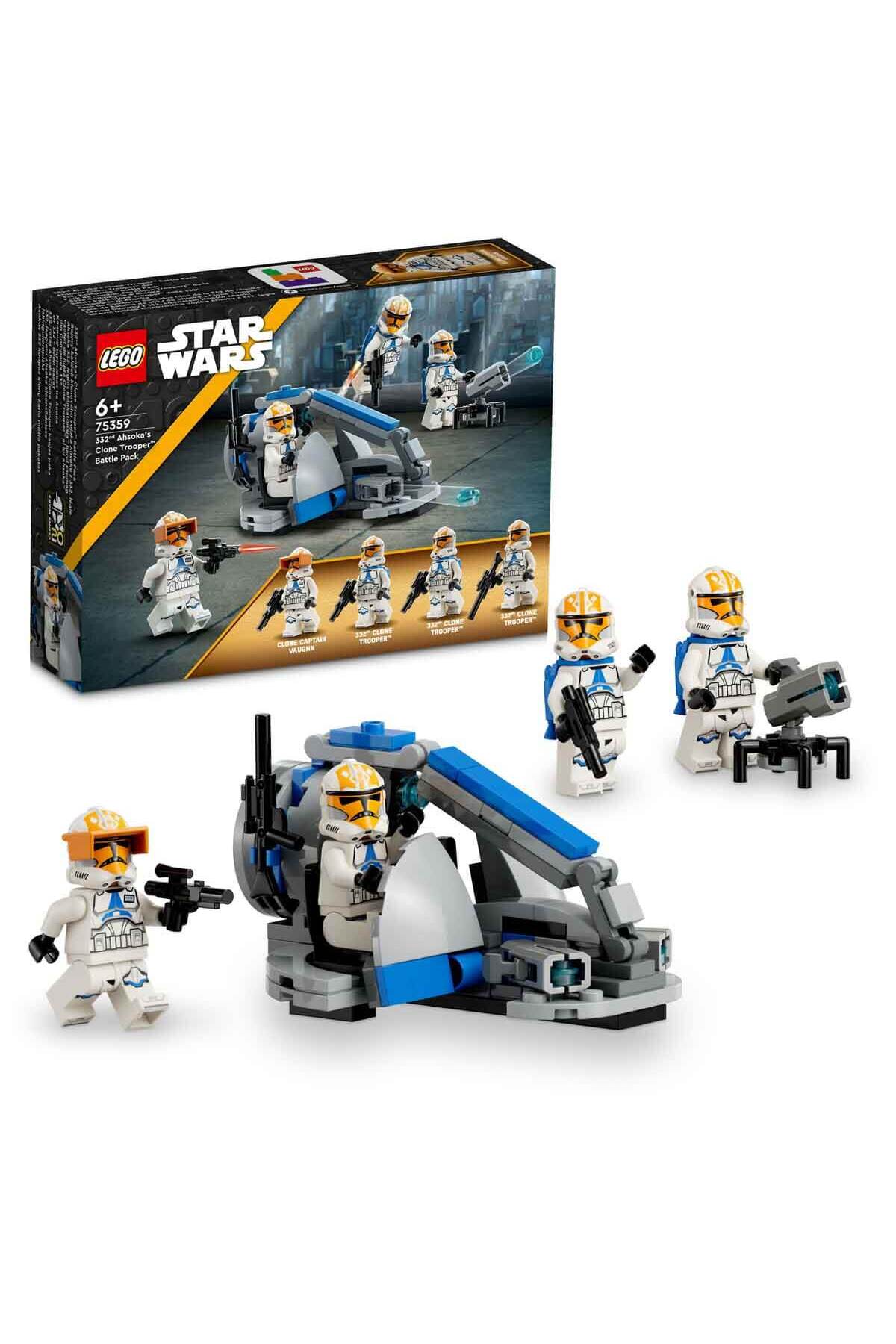 لگو و اسباب بازی های ساخت محور جنگ ستارگان شماره 332 AHSOKA'S CLONE TROOPER BATTLE PACK 75359 اورجینال LEGO