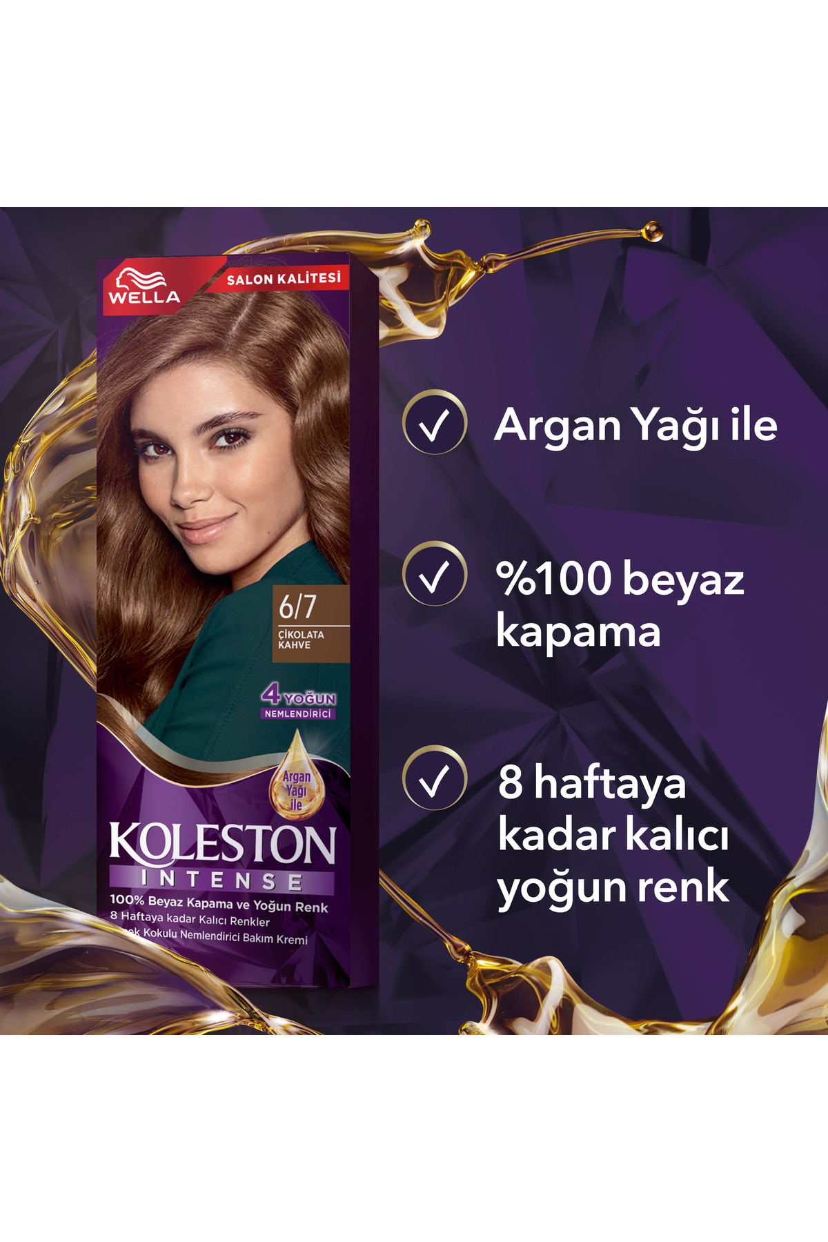 رنگ موی قهوه‌ای شکلاتی Koleston Intense 6/7 برای مراقبت از مو ولا Wella