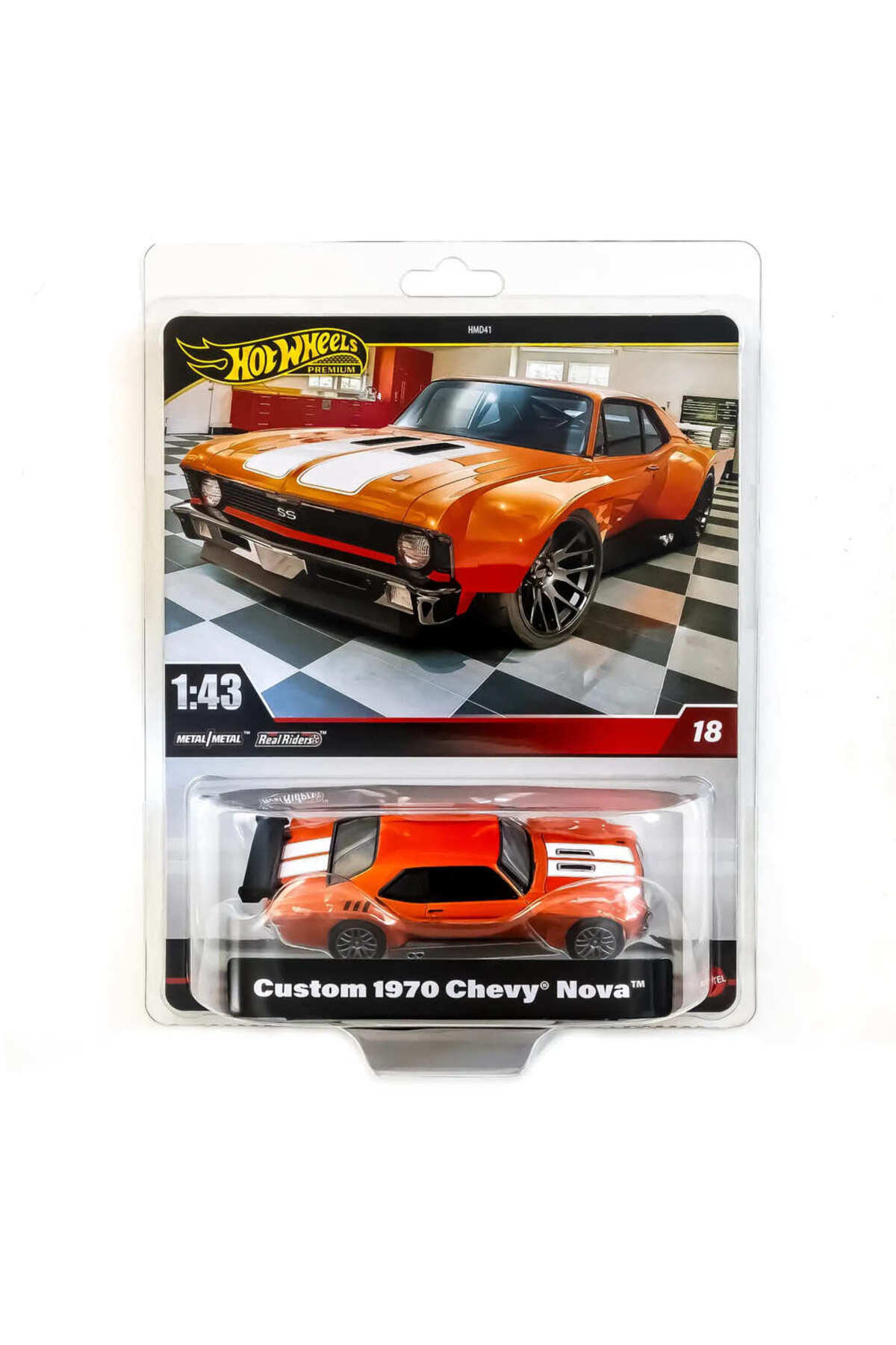 ماشین اسباب بازی PREMIUM CUSTOM 1970 CHEVY NOVA HWG03 HMD44 هات ویلز اورجینال HOT WHEELS