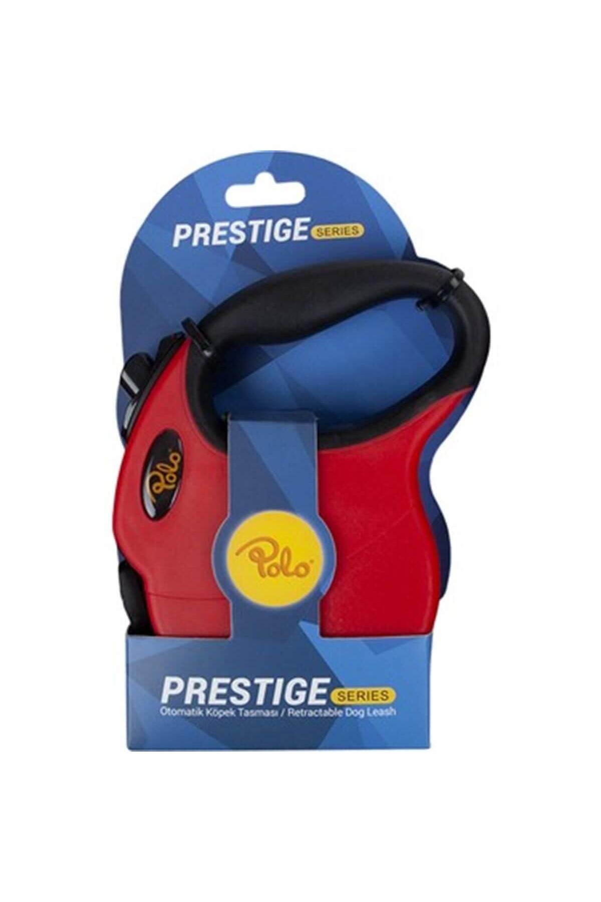 قلاده اتوماتیک سگ پولو Polo Prestige، زرشکی، L، ۵ متر، ۵۰ کیلوگرم