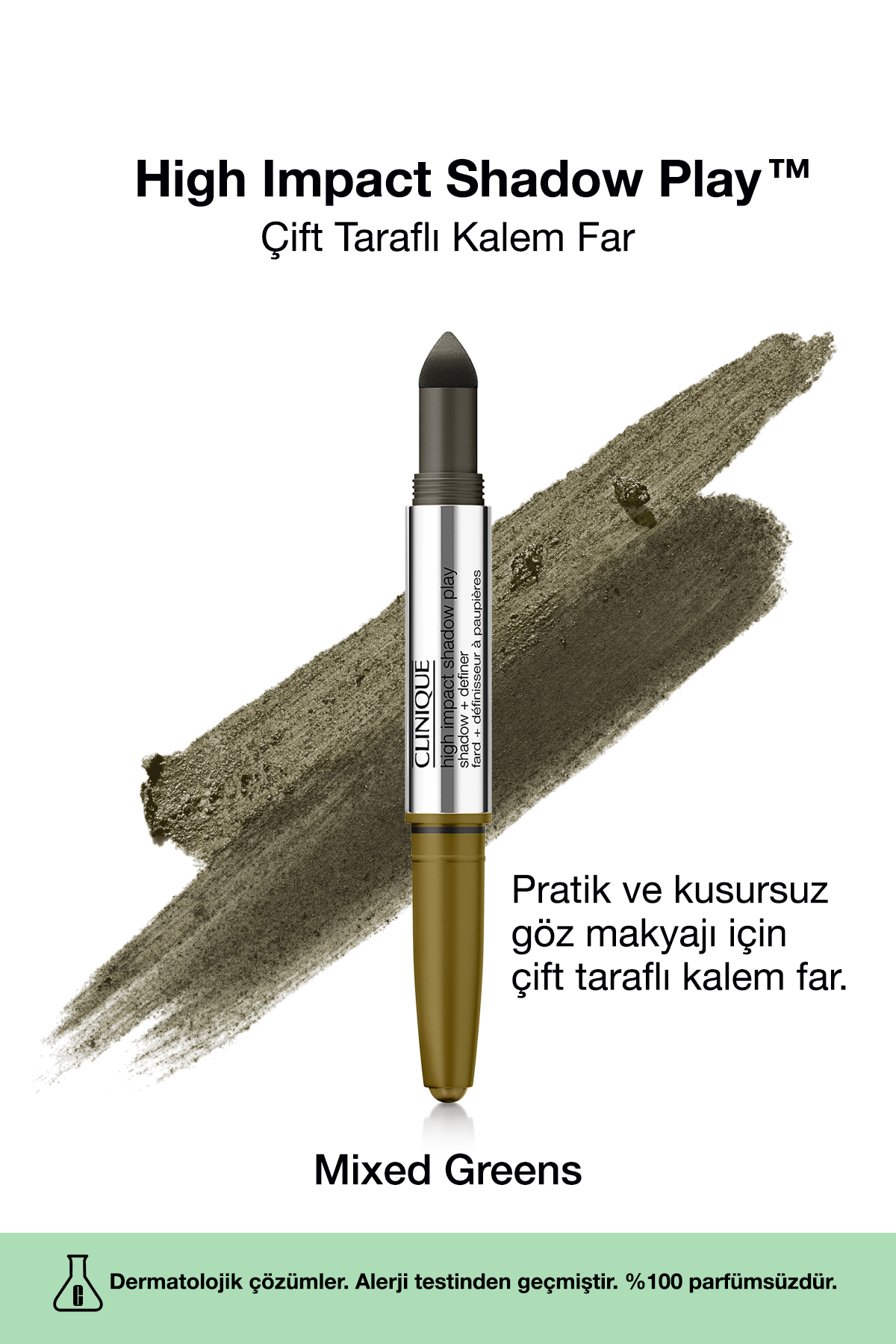 سایه چشم نمایش ای با ضربه زیاد قلم دو طرفه پاییز سبزیجات مخلوط 4ML Clinique