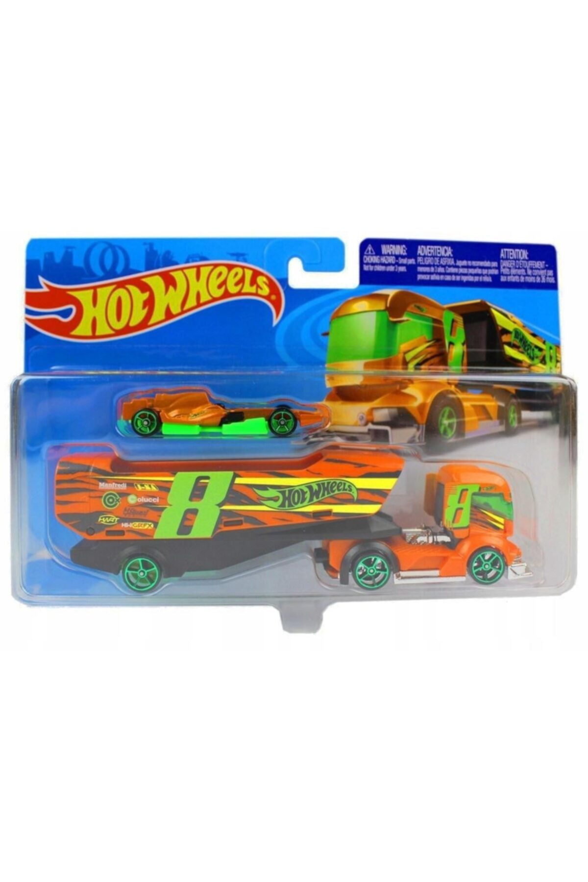 ماشین اسباب بازی کامیون های حامل BDW51 FKW92 BIG RIG HEAT از ترکیه HOT WHEELS