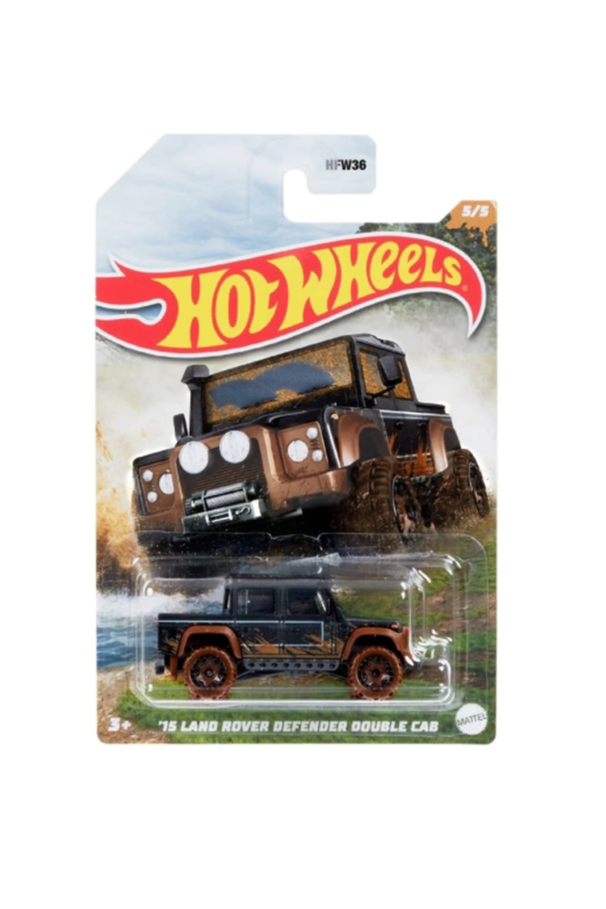 مدل خودرو LAND ROVER DEFENDER DOUBLE CAB MUD RUNNERS 7CM MINI MODEL VEHICLE هات ویلز اورجینال HOT WHEELS