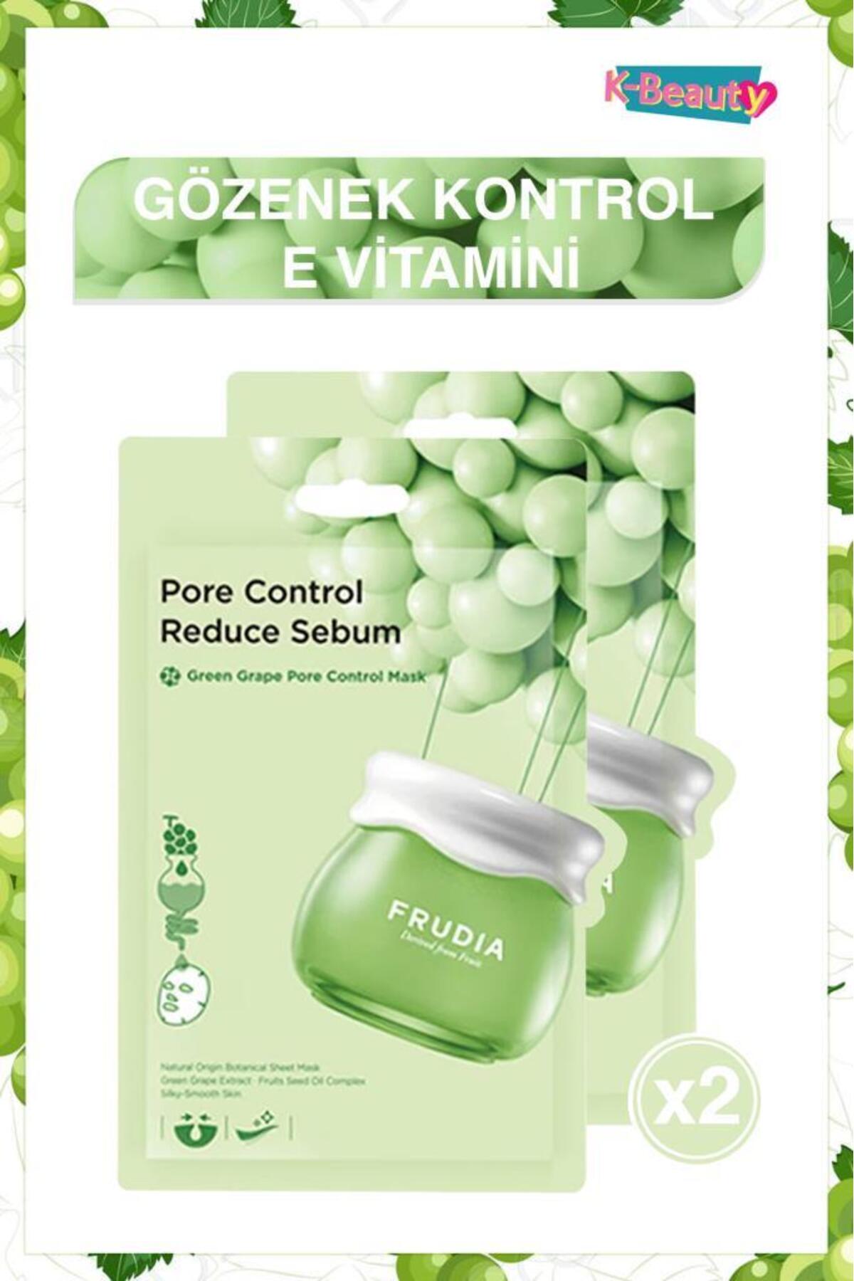 ماسک صورت کنترل منافذ انگور سبز 2 قطعه Frudia